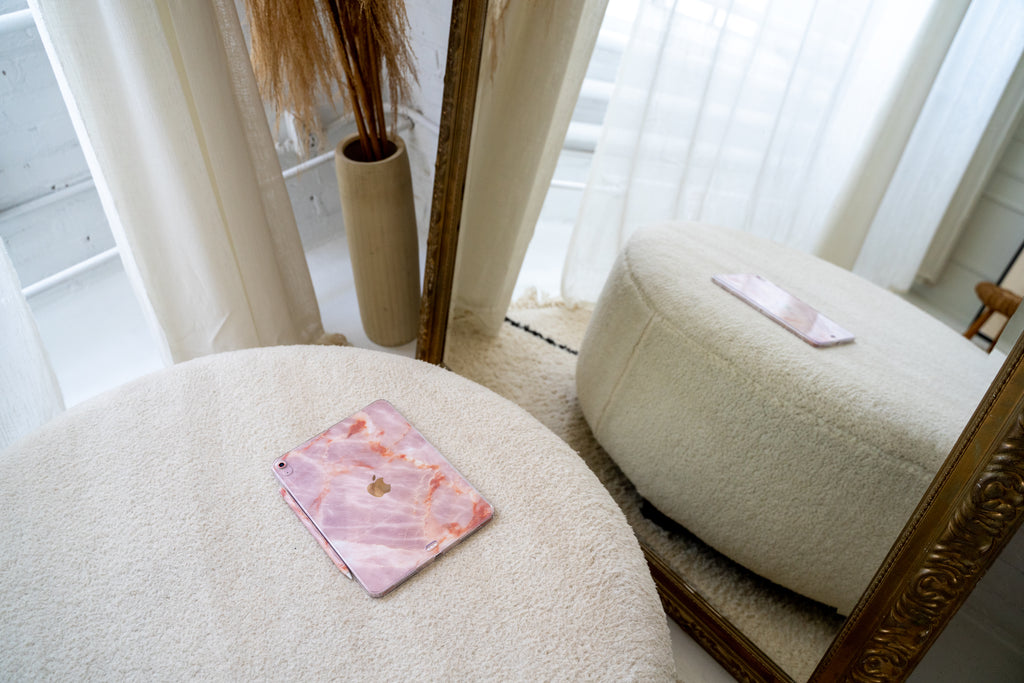 Blush Marble iPad Skin + Case