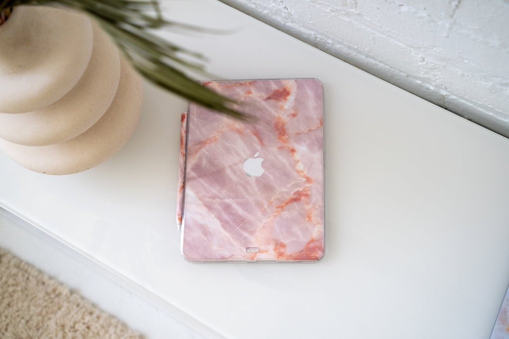 Blush Marble iPad Skin + Case