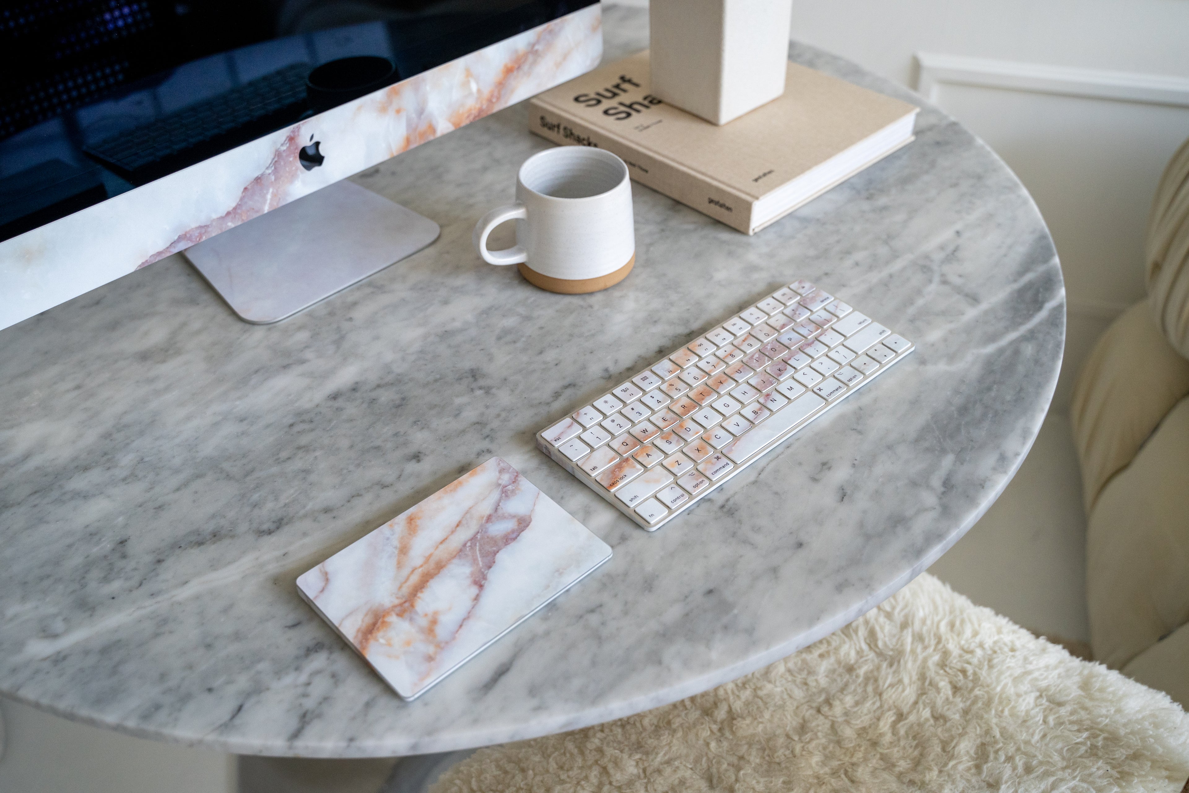 Vanilla Marble Magic Trackpad Skin