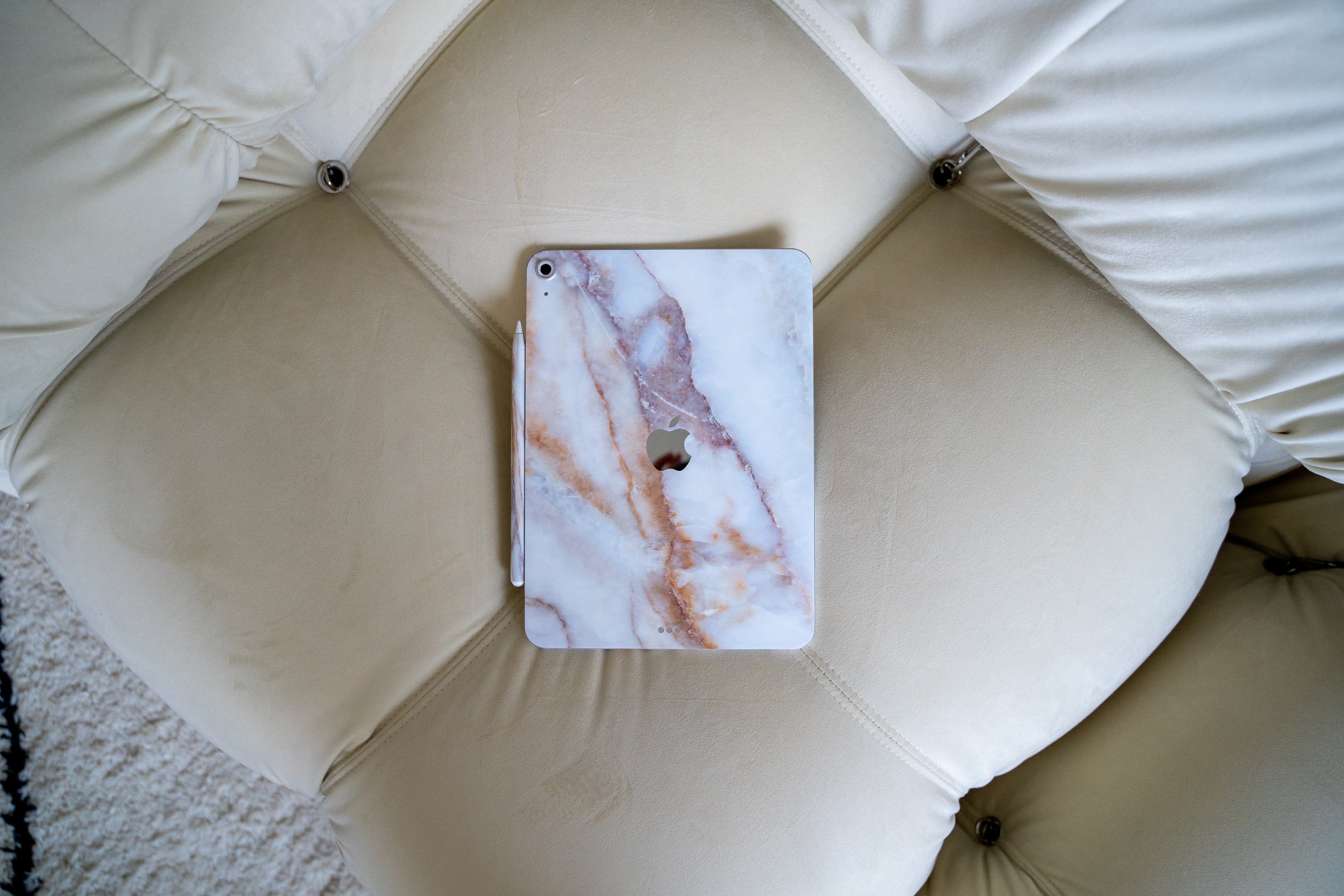 Vanilla Marble iPad Skin + Case