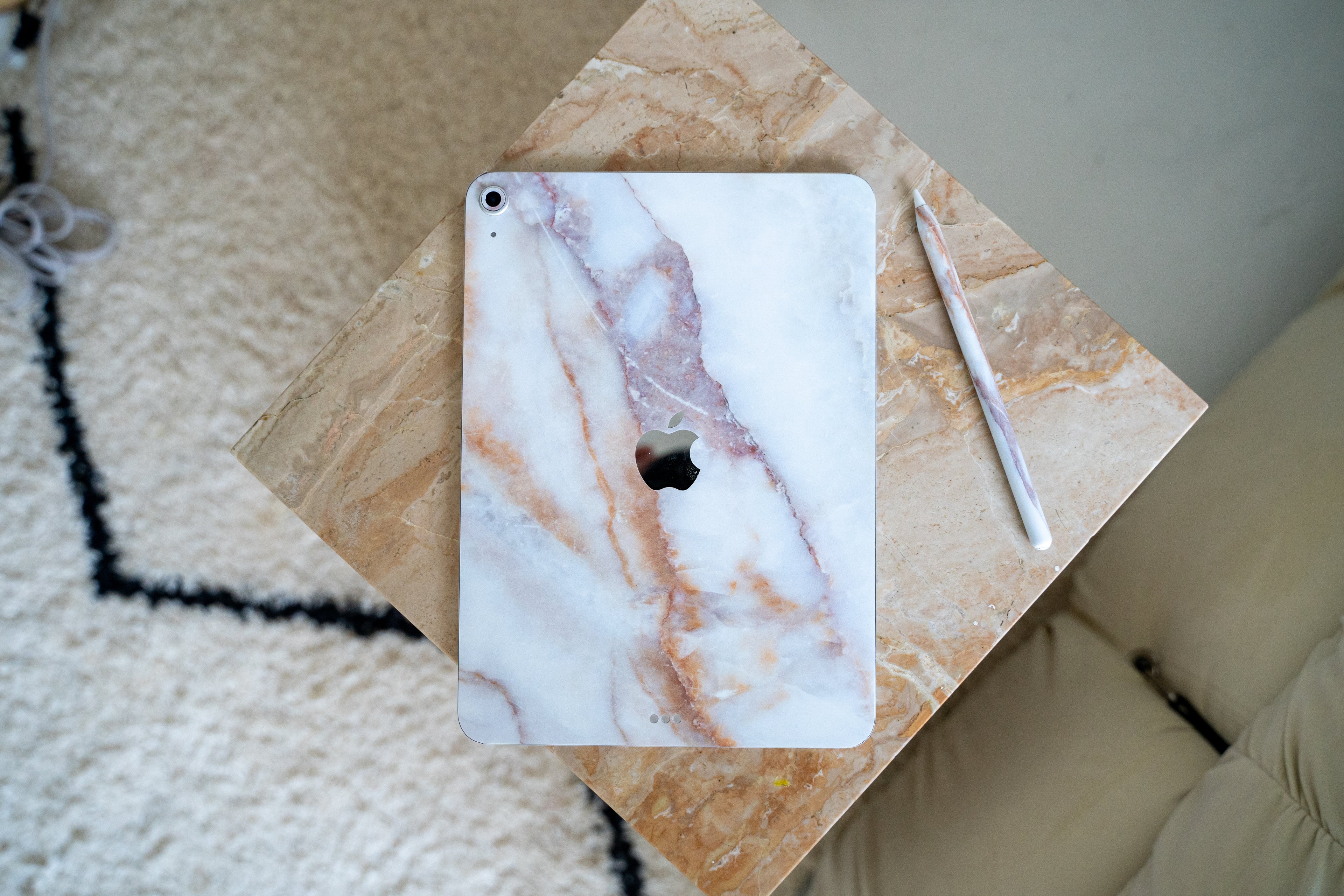 Vanilla Marble iPad Skin + Case