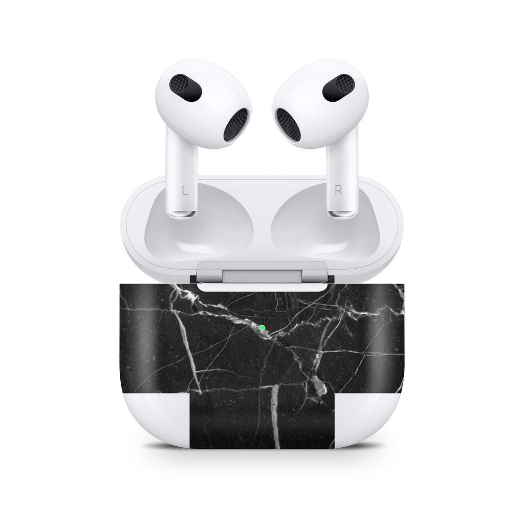 Black Hyper Marble AirPods Skin