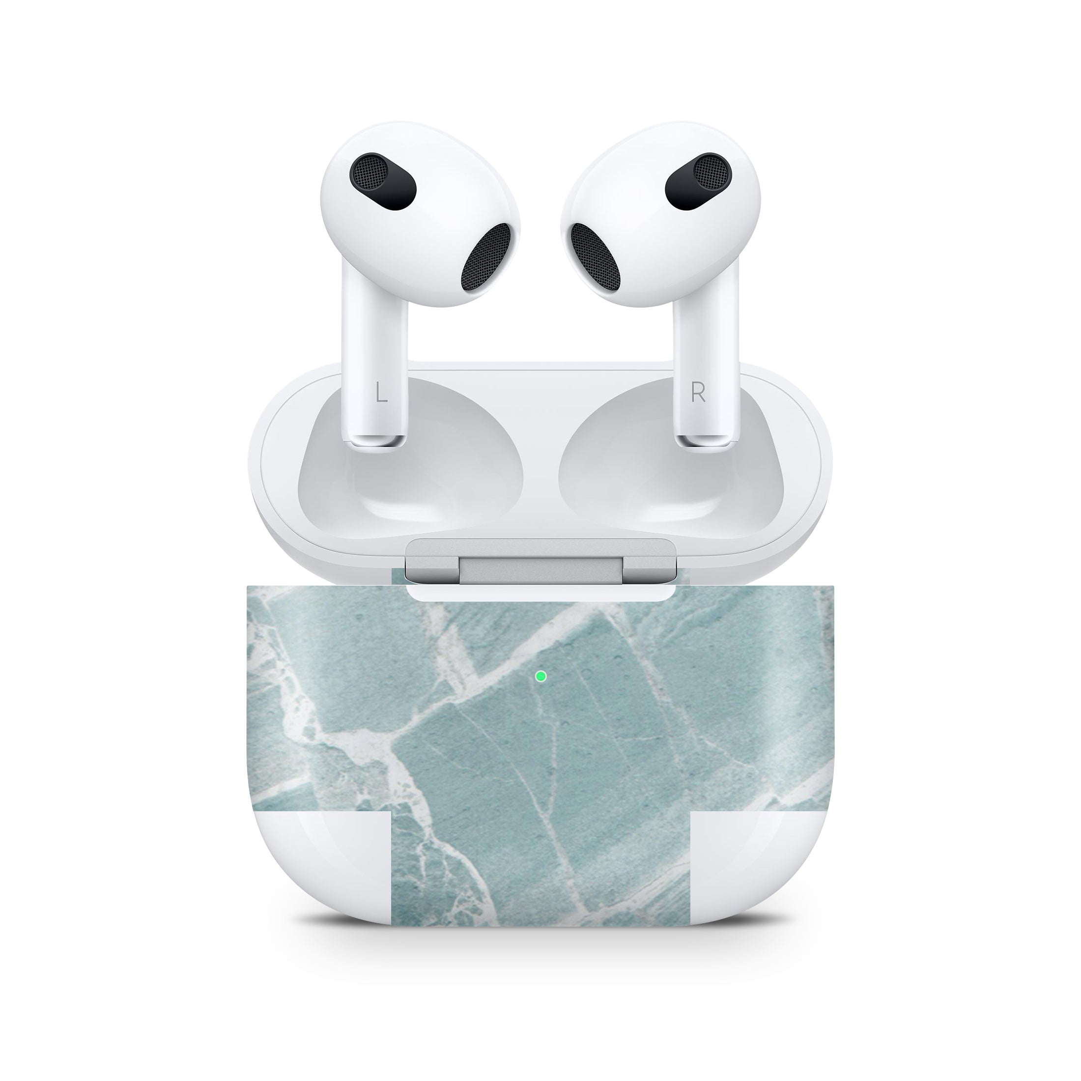 Mint Marble AirPods Skin