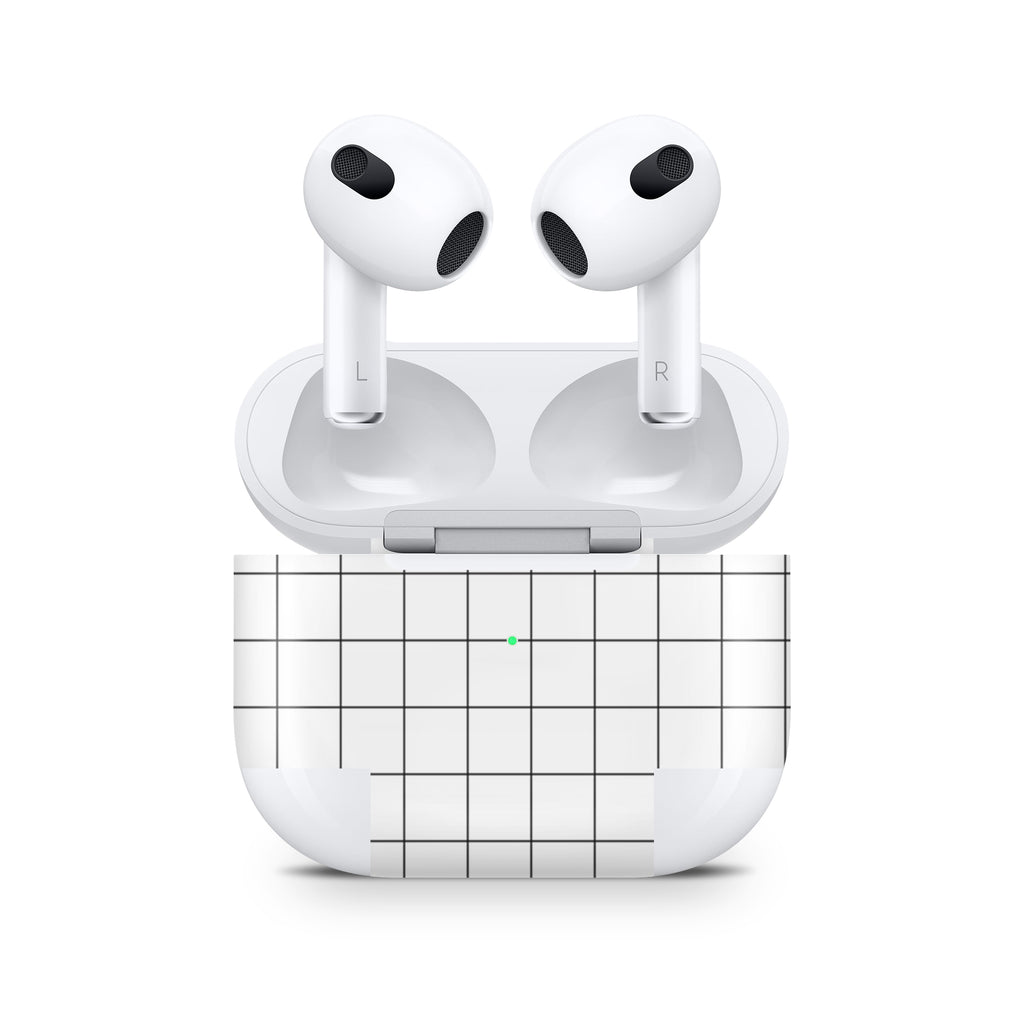 White Grid AirPods Skin