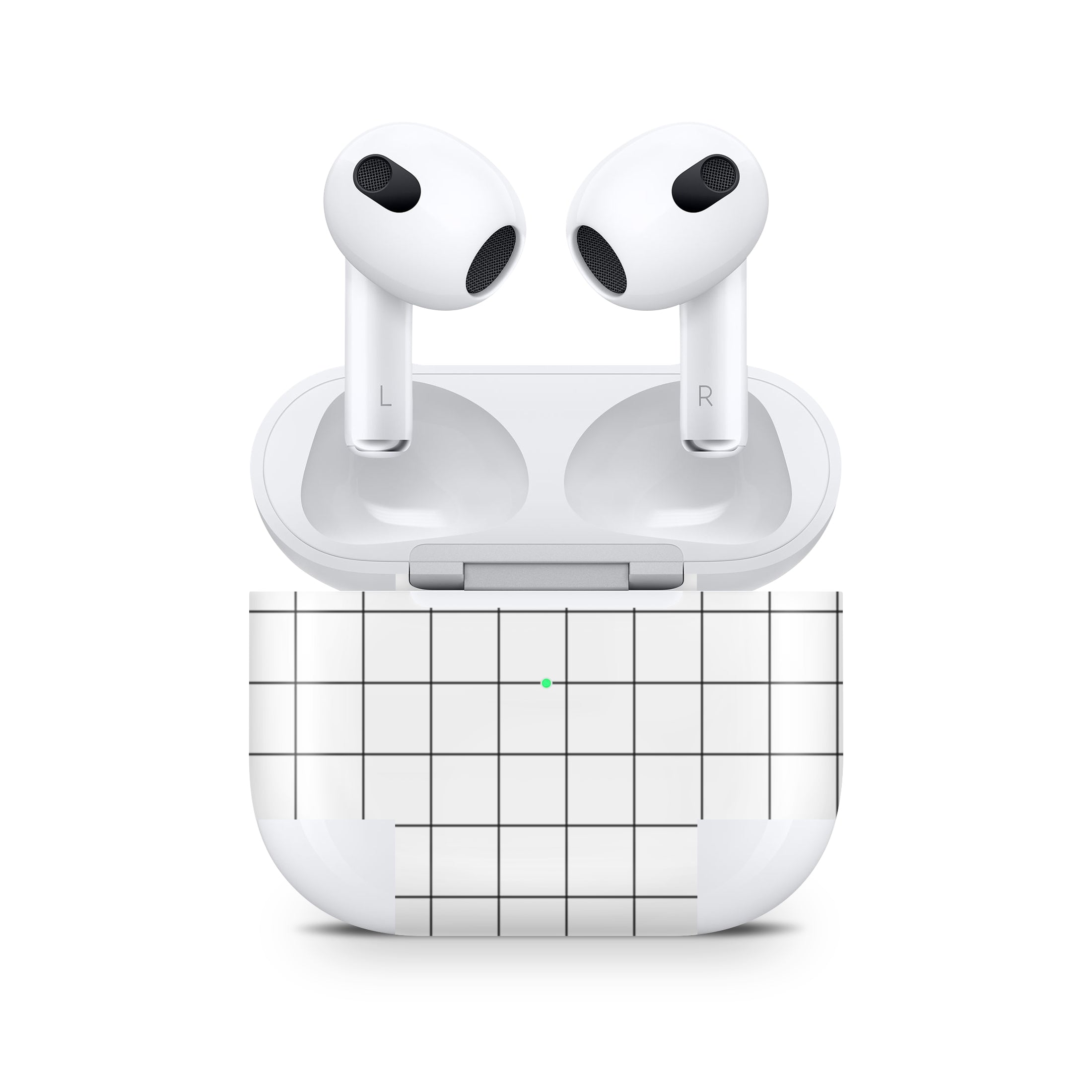 White Grid AirPods Skin
