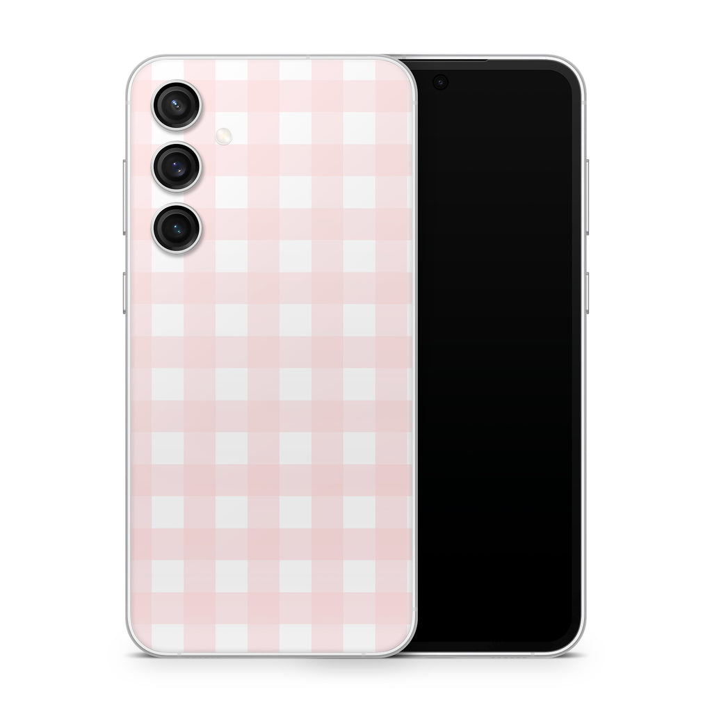 Pink Gingham Samsung Galaxy S23 Skin