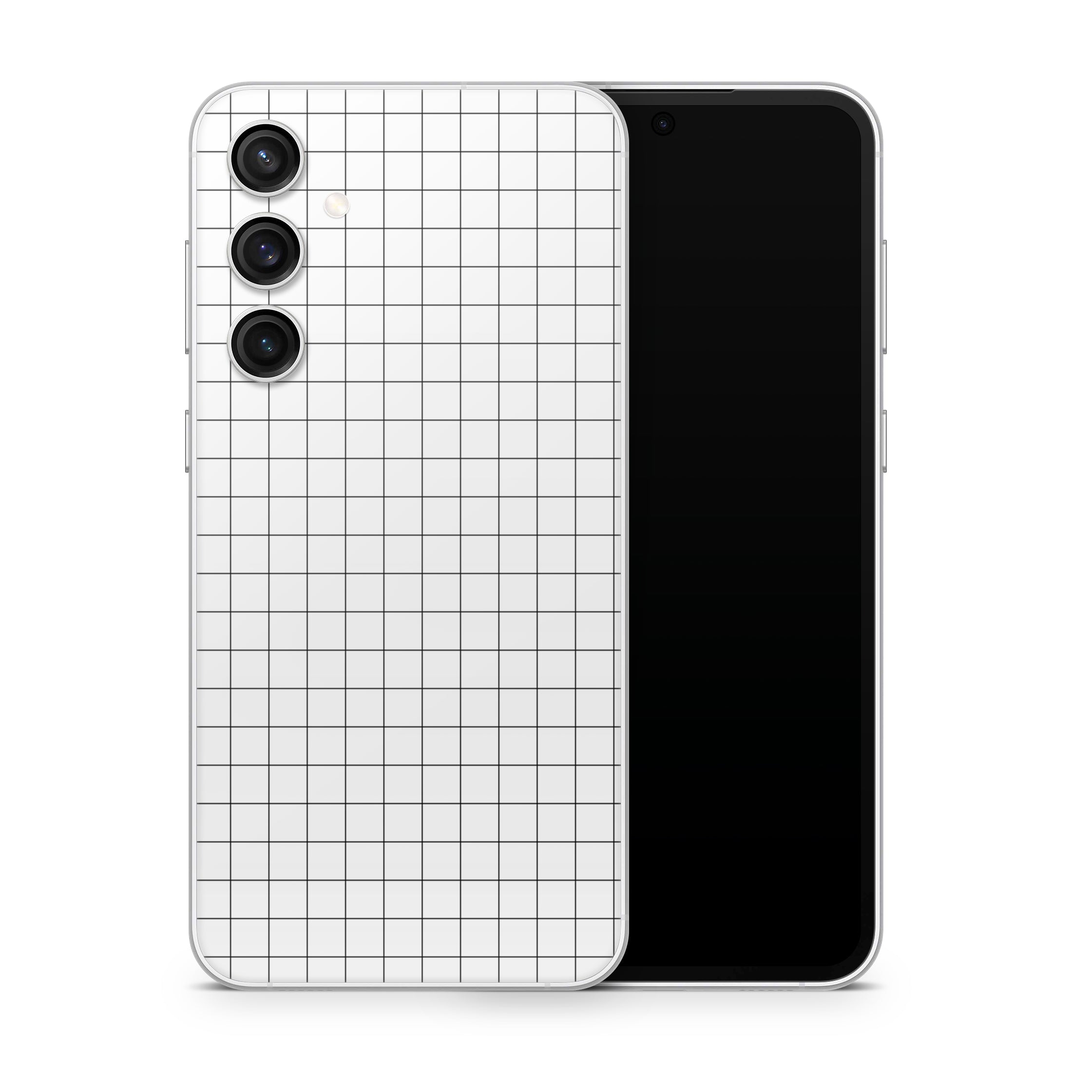 White Grid Samsung Galaxy S23 Skin