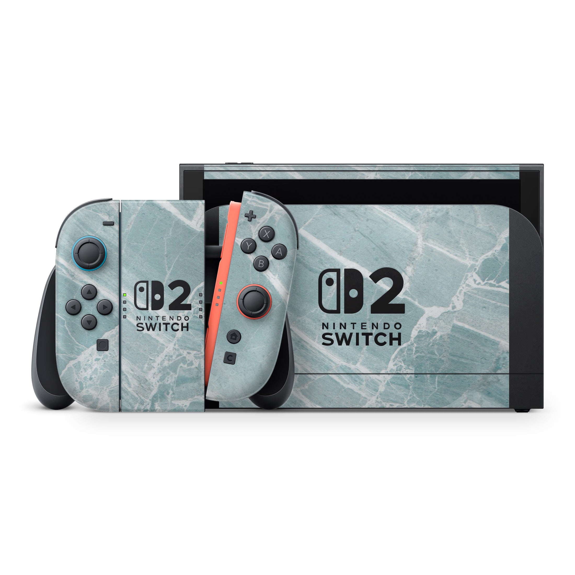 Mint Marble Nintendo Switch 2 Skin