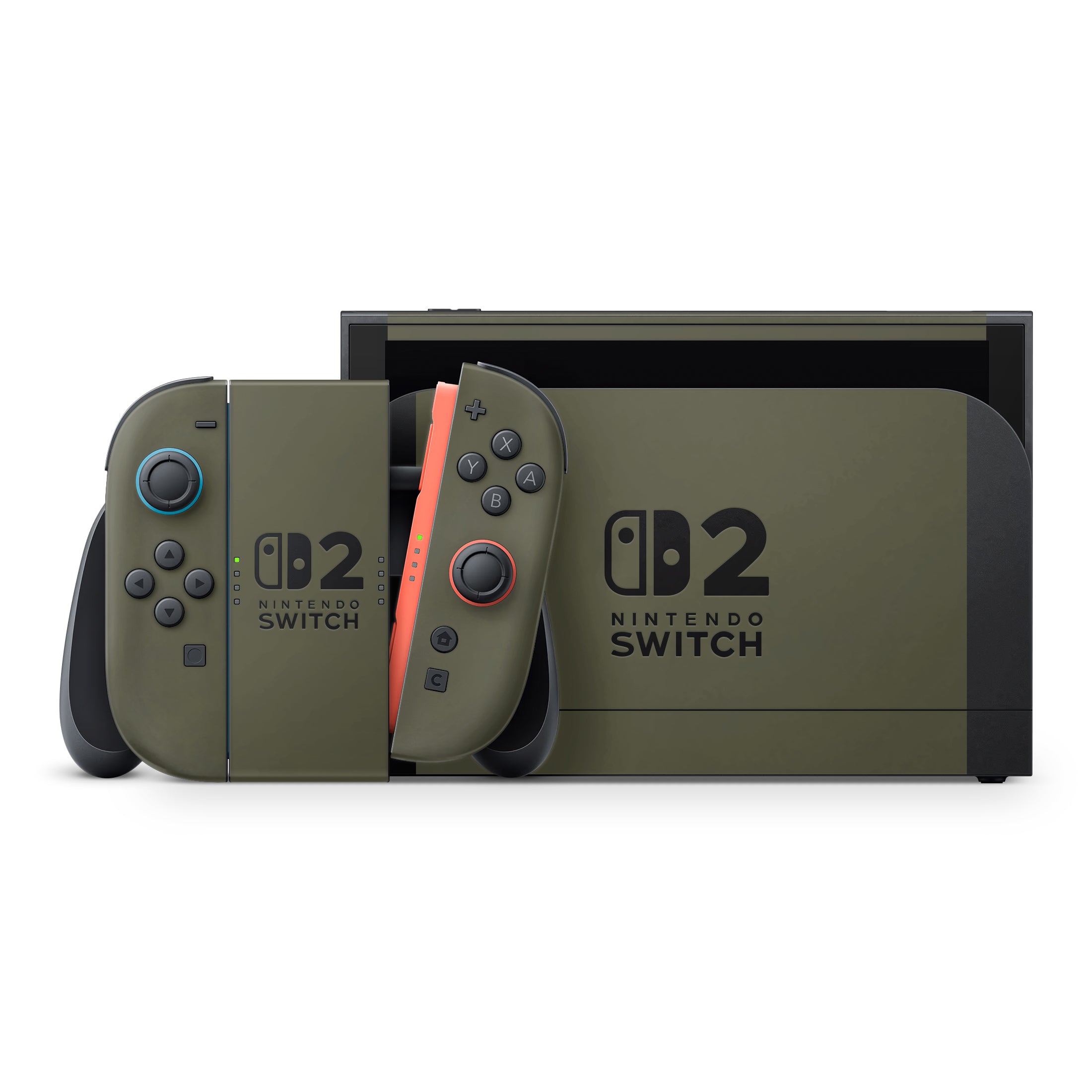 Olive Green Nintendo Switch 2 Skin
