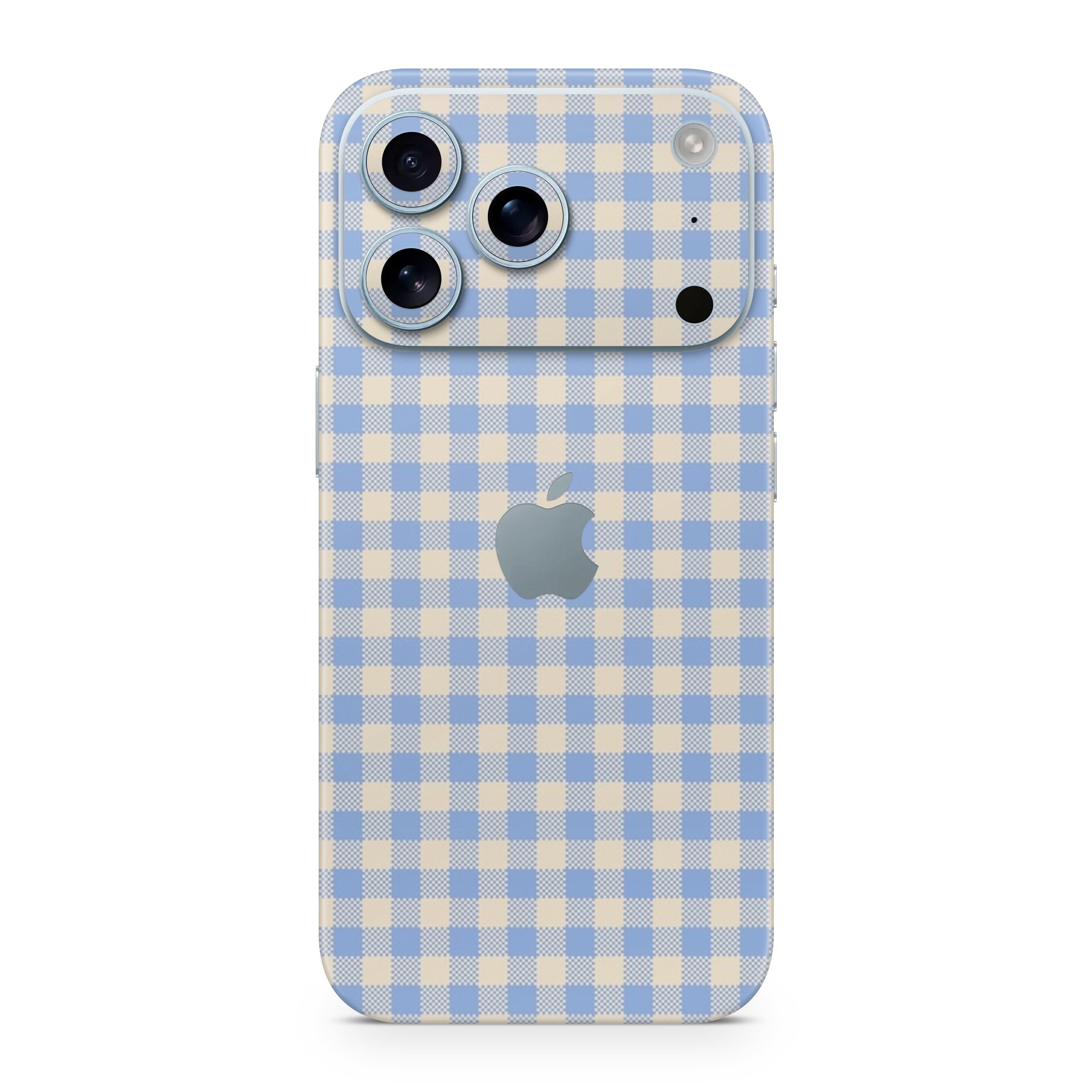 Blue Gingham iPhone Skin + Case