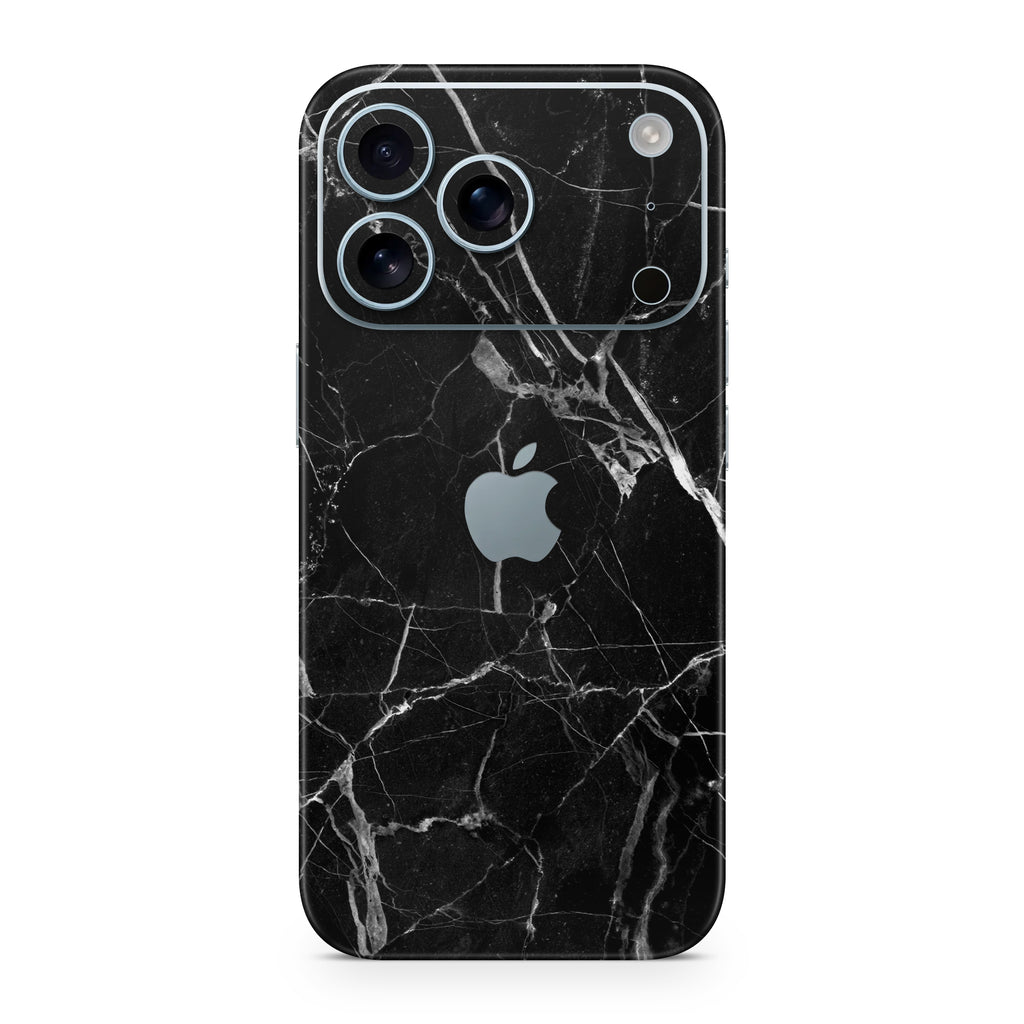 Black Hyper Marble iPhone Skin + Case