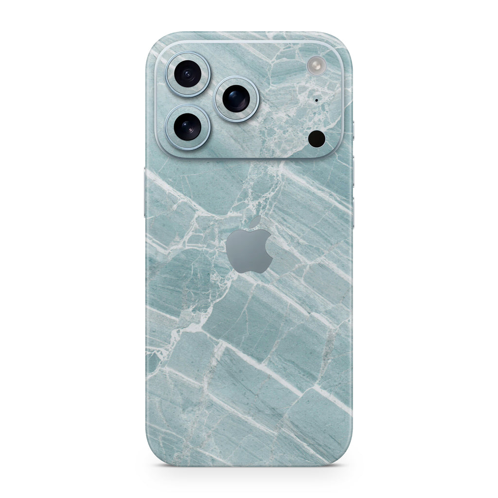 Mint Marble iPhone Skin + Case