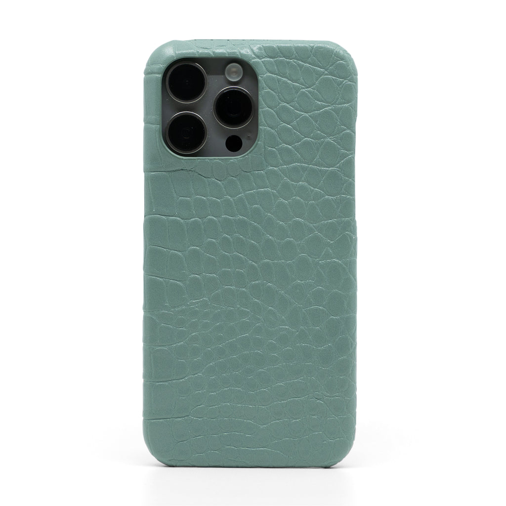 Mint Green Crocodile iPhone Case