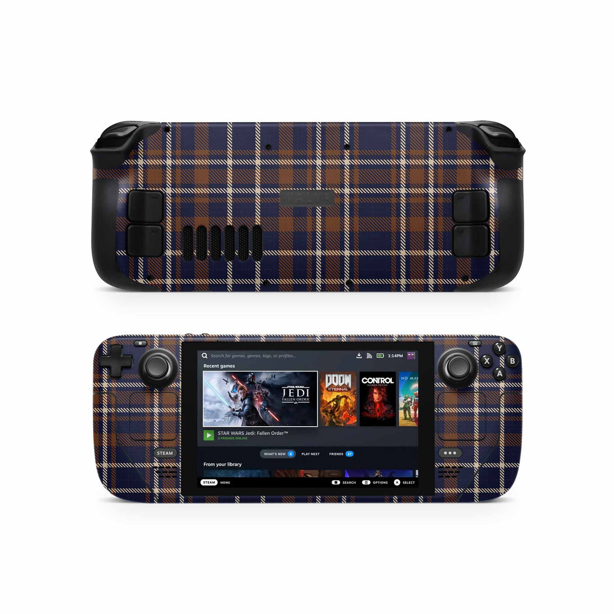 Hot Toddy Plaid Steam Deck Skin