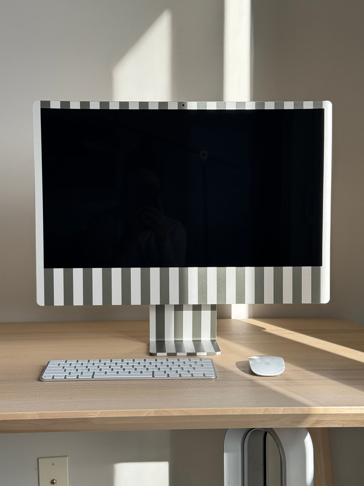 Olive Stripe iMac Skin