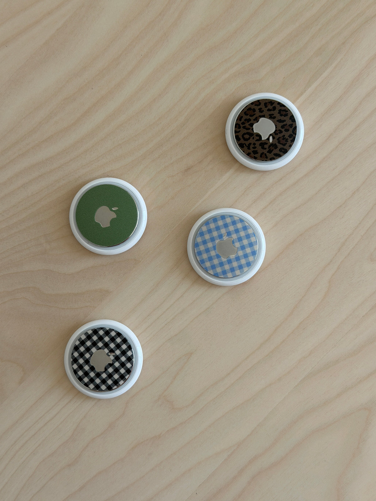 Black Gingham AirTag Skin + Case