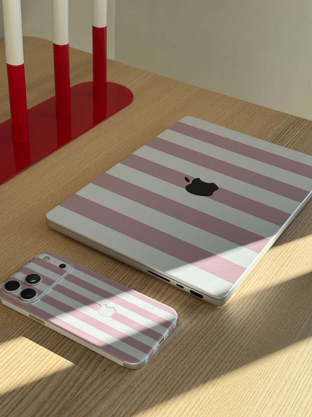 Sugar Stripe MacBook Skin + Case