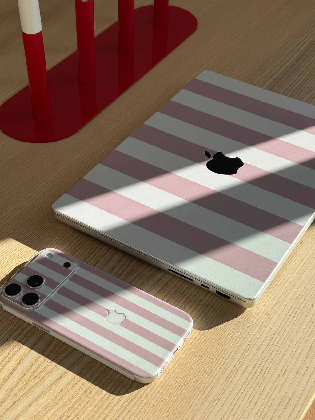 Sugar Stripe MacBook Skin + Case