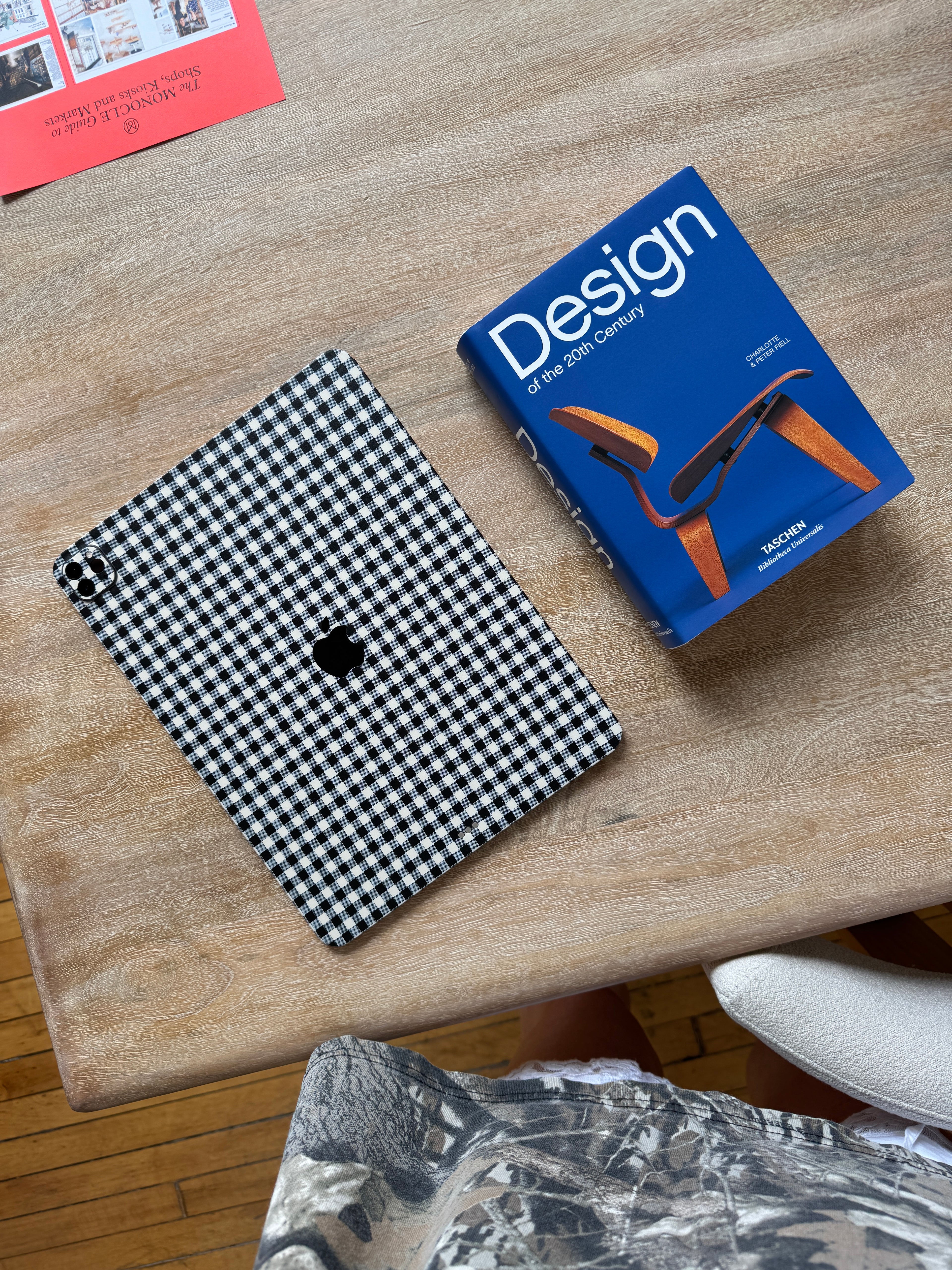 Black Gingham iPad Skin + Case