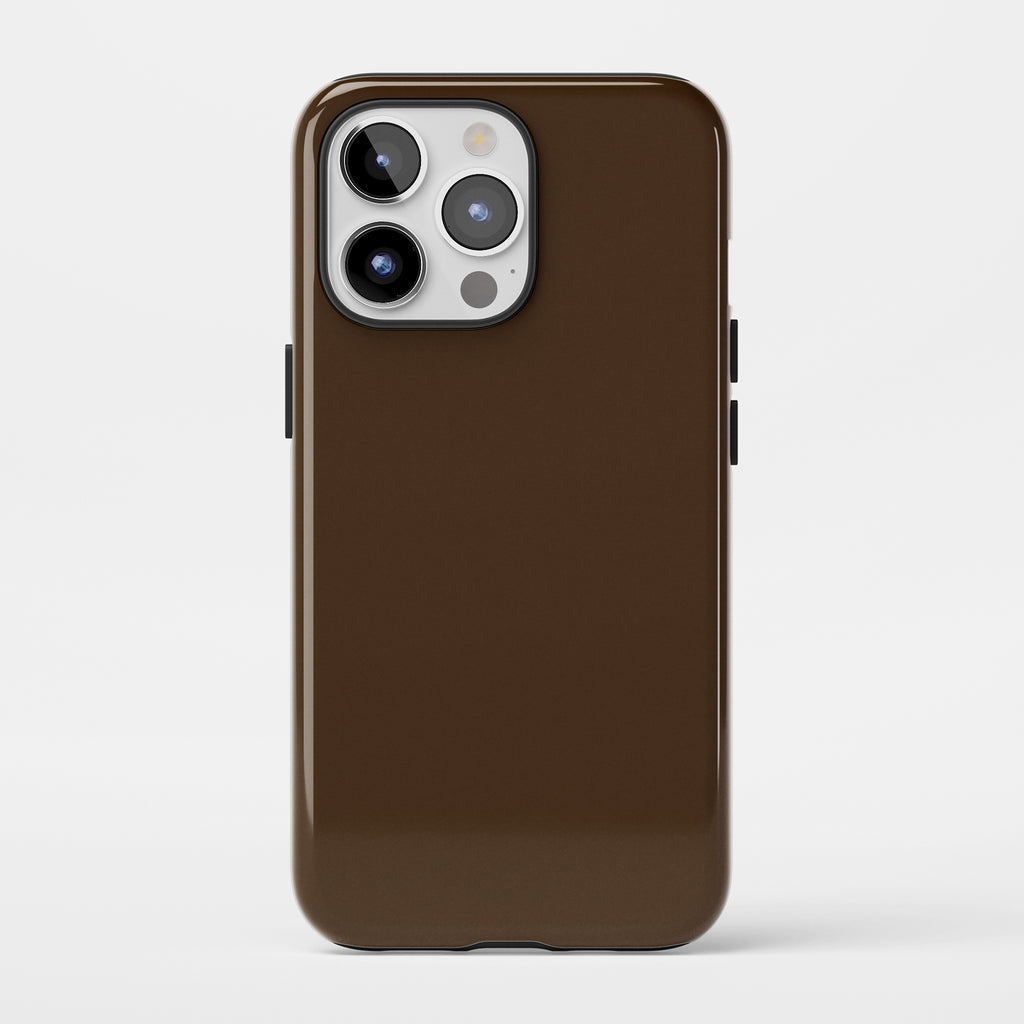 Chocolate Brown Impact iPhone Case