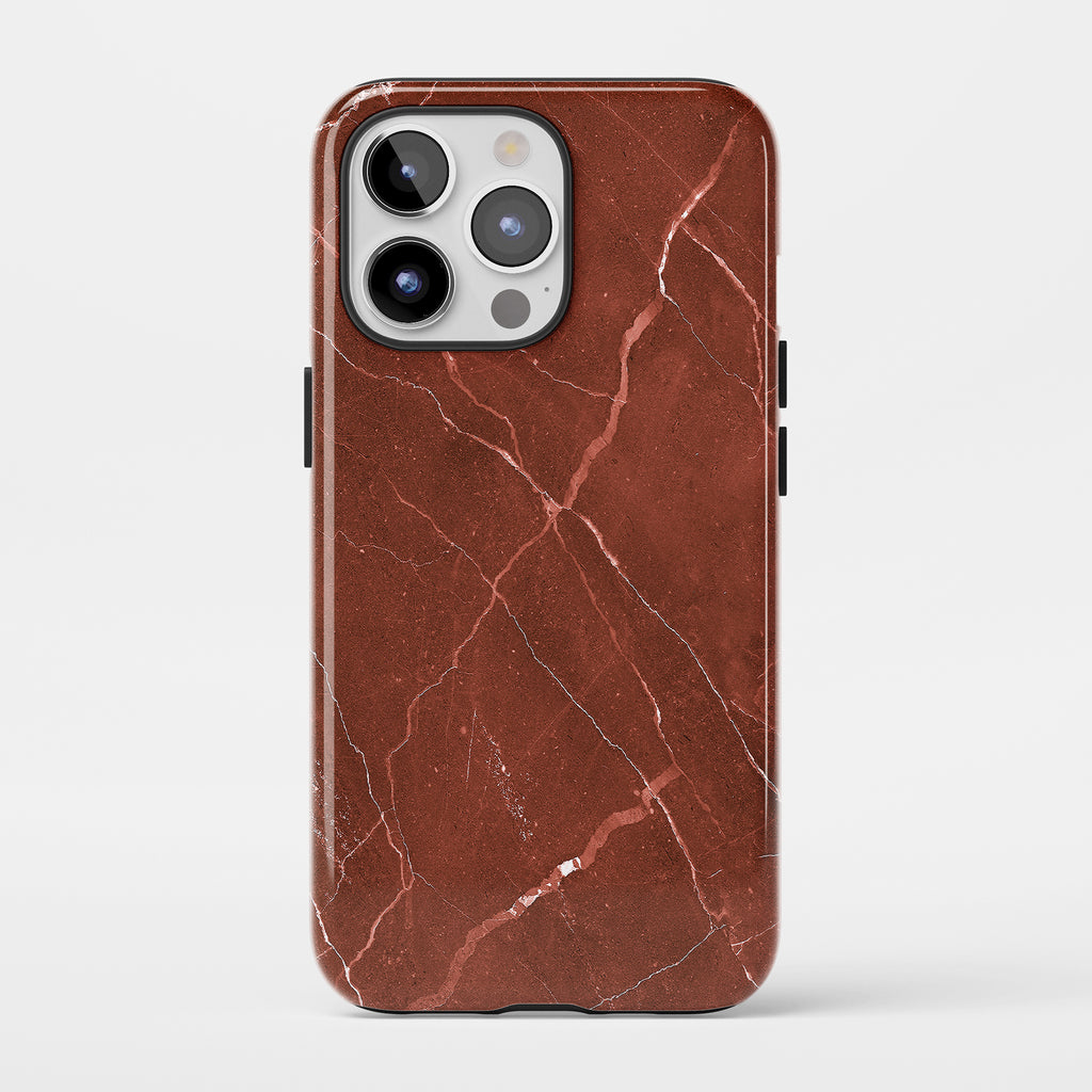 Cinnamon Marble Impact iPhone Case