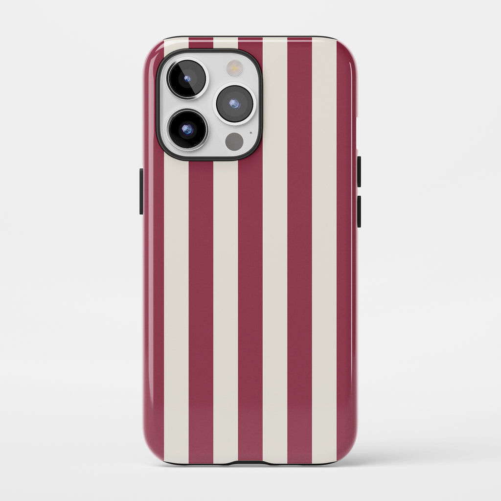 Cranberry Stripe Impact iPhone Case