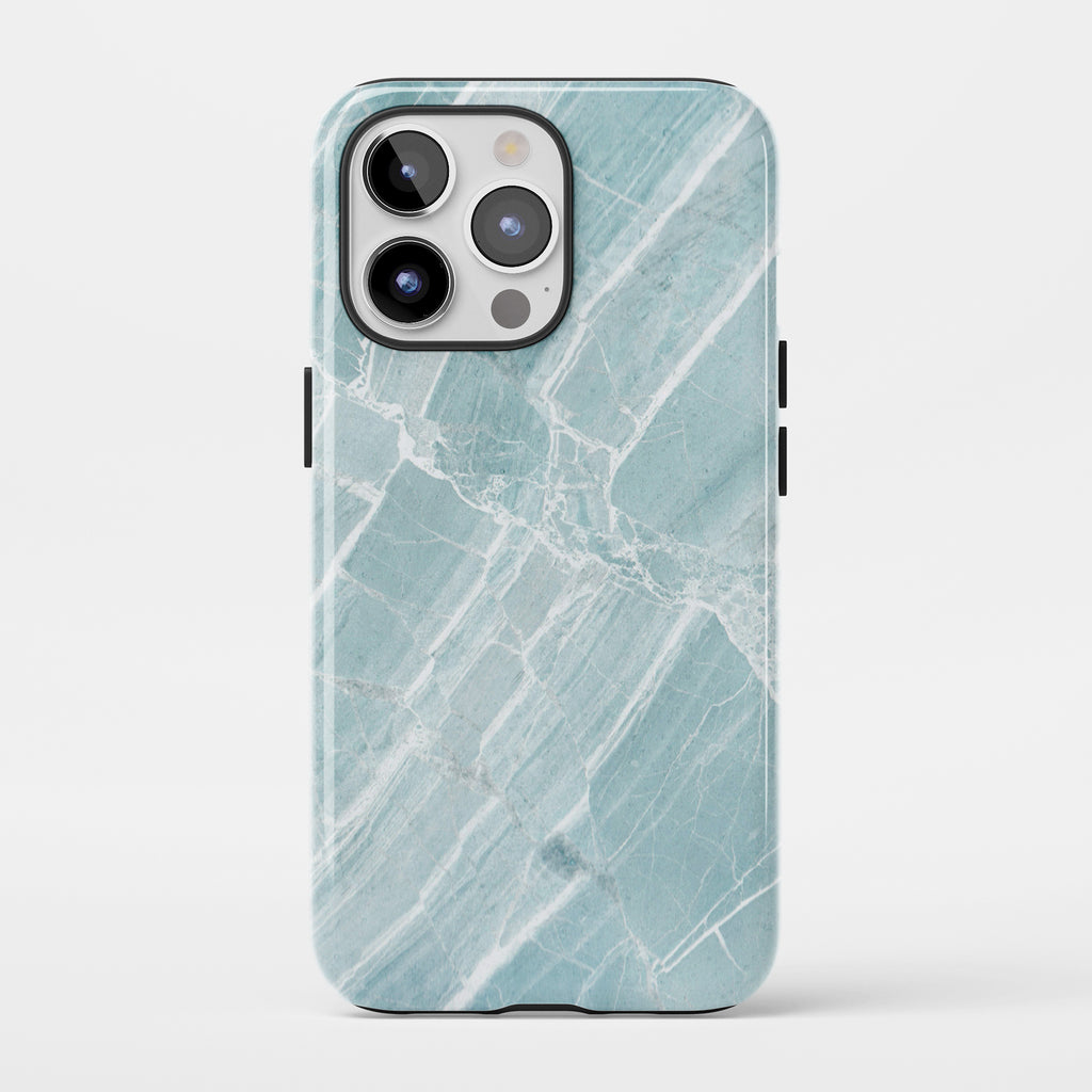 Mint Marble Impact iPhone Case