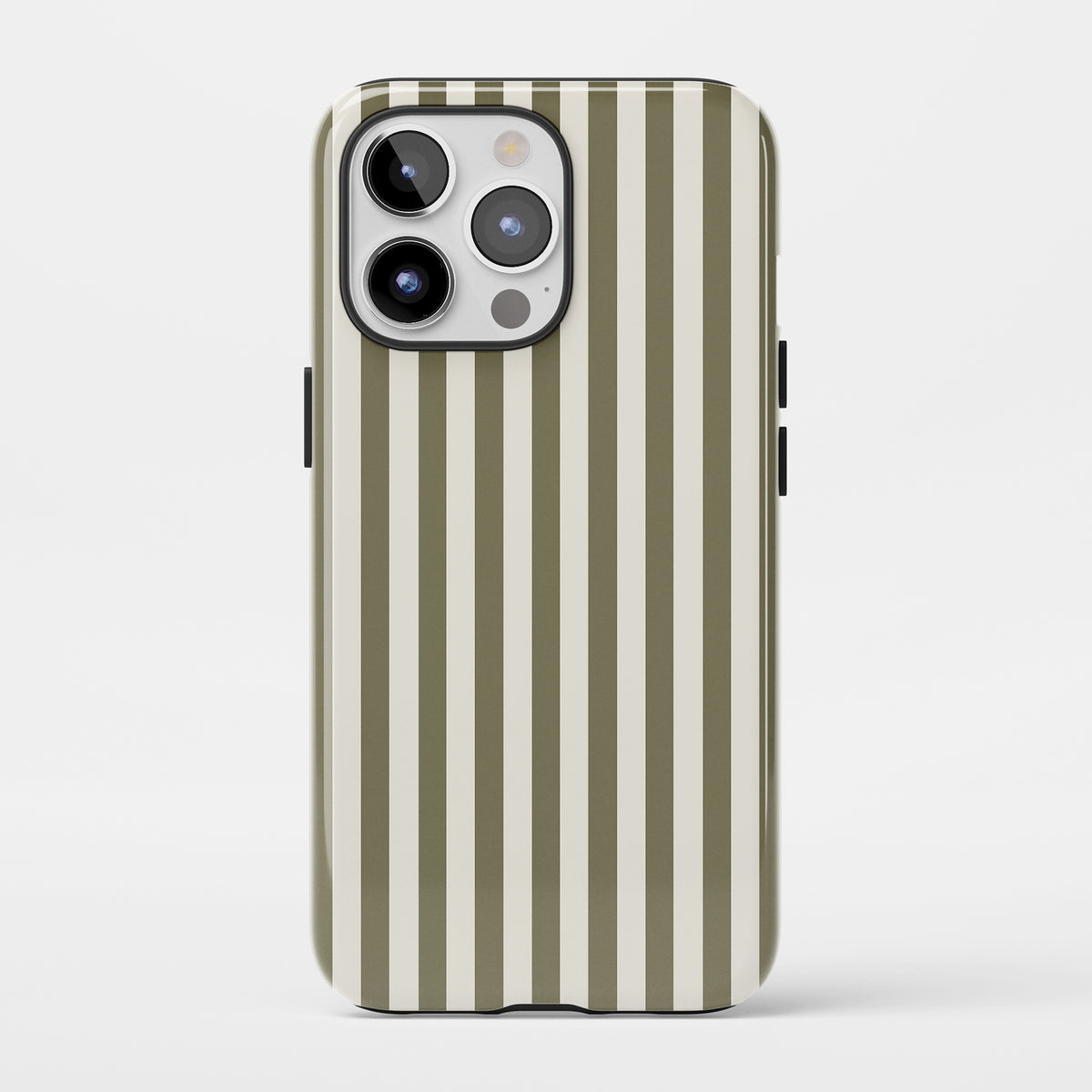 Olive Stripe Impact iPhone Case