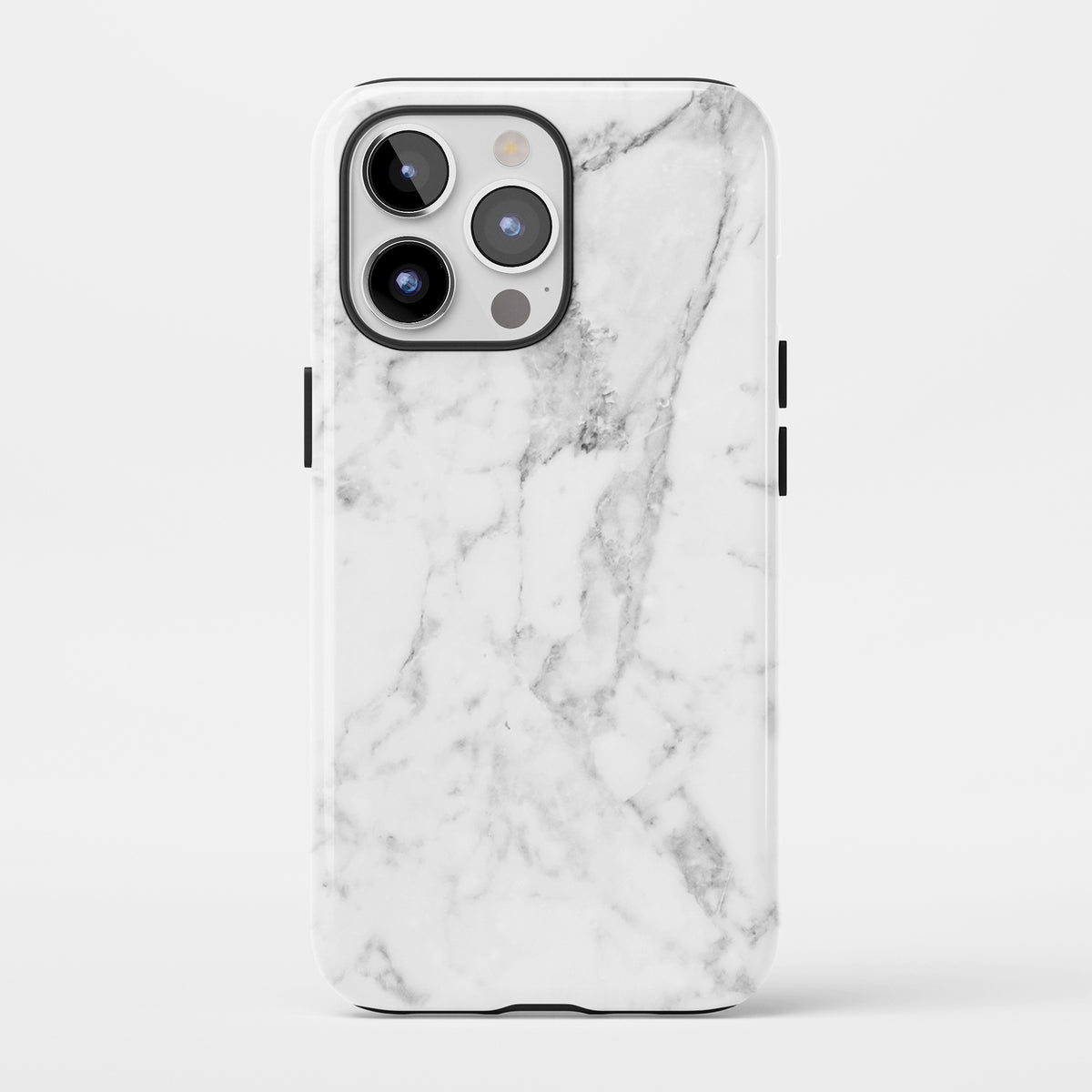White Marble Impact iPhone Case