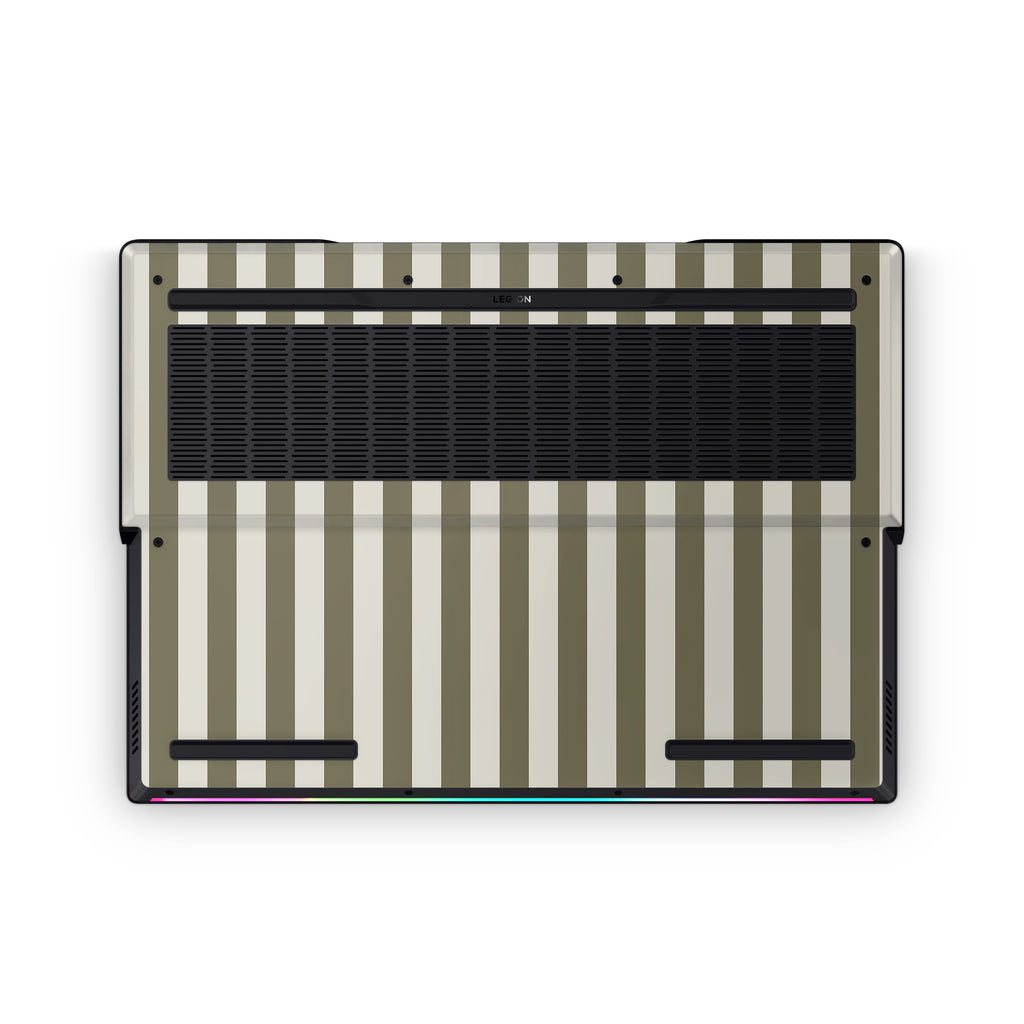 Olive Stripe Lenovo Skin Bottom