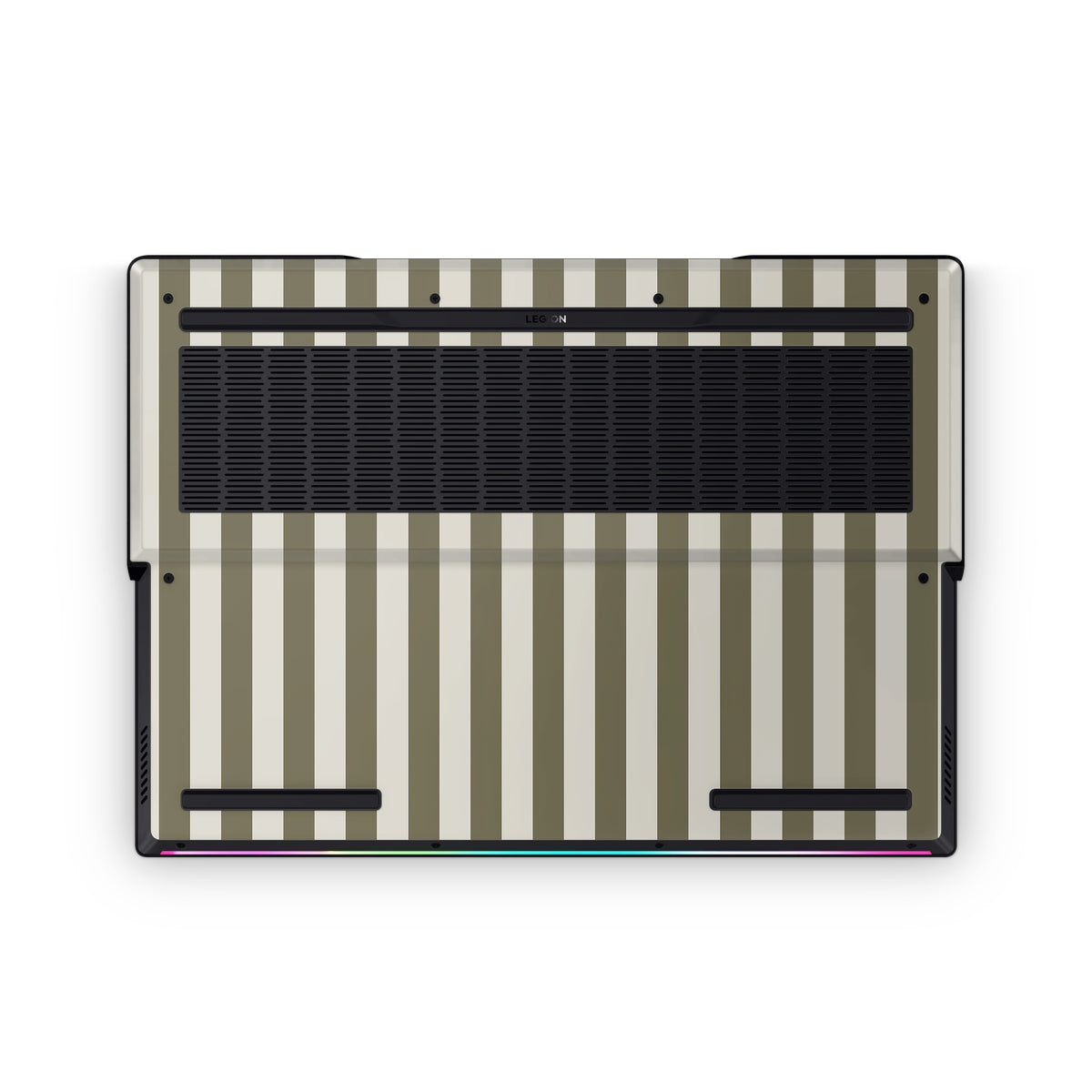 Olive Stripe Lenovo Skin Bottom