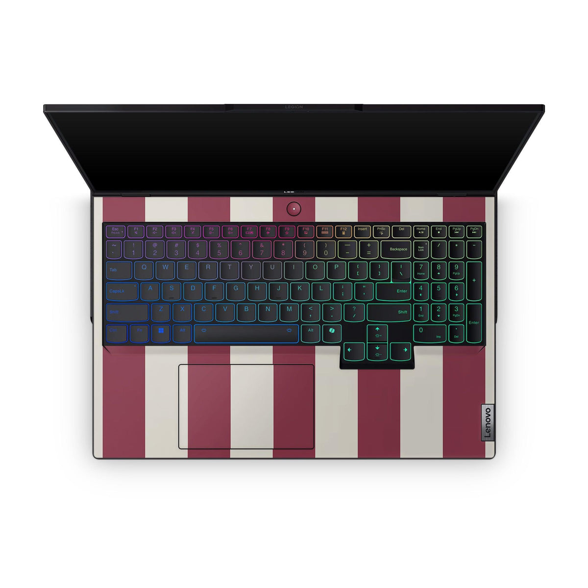 Cranberry Stripe Lenovo Skin Interior