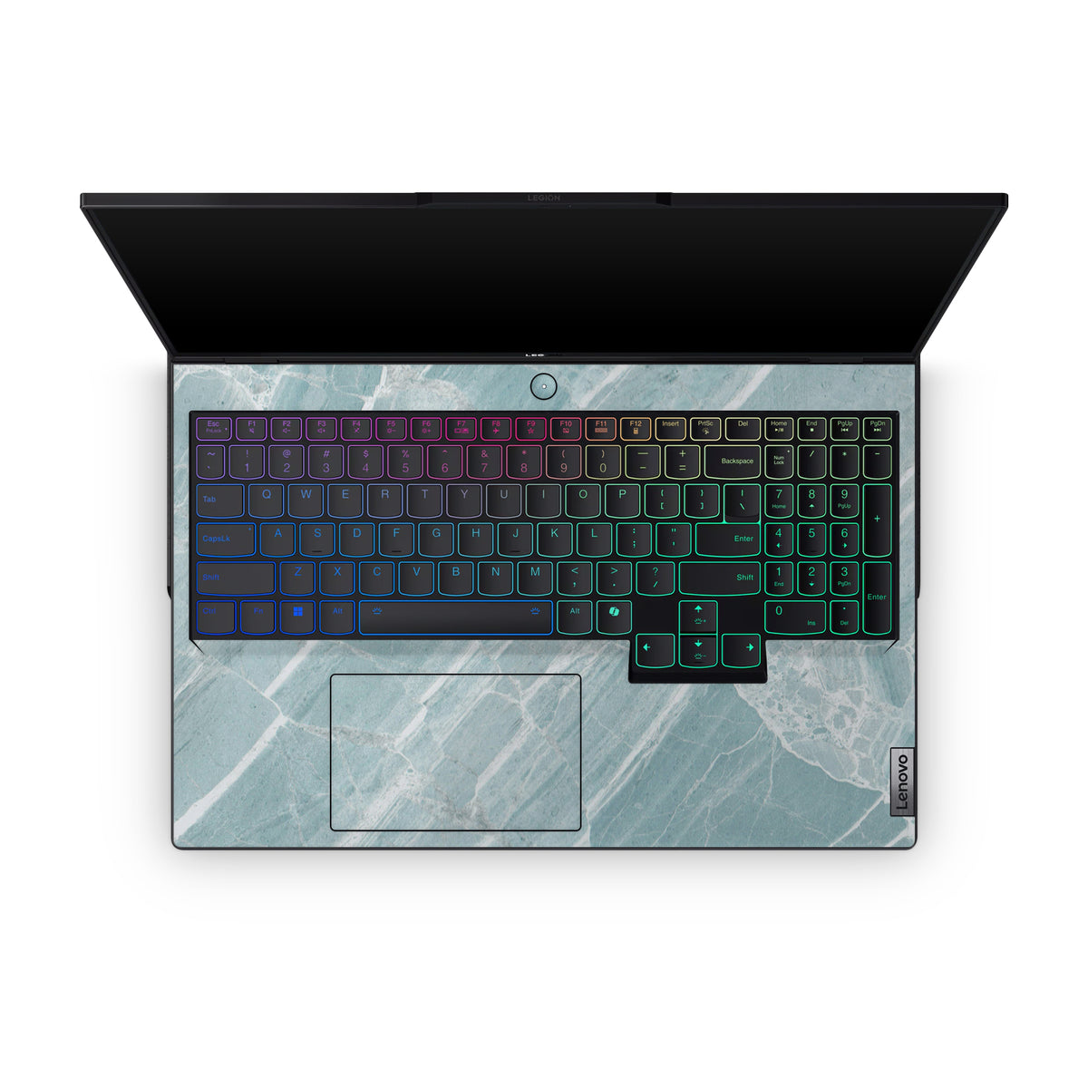 Mint Marble Lenovo Skin Interior