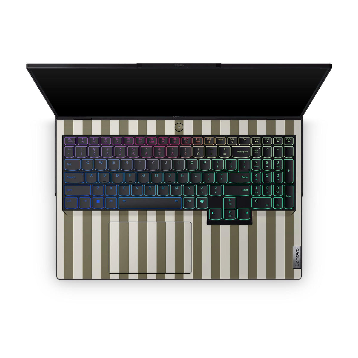 Olive Stripe Lenovo Skin Interior