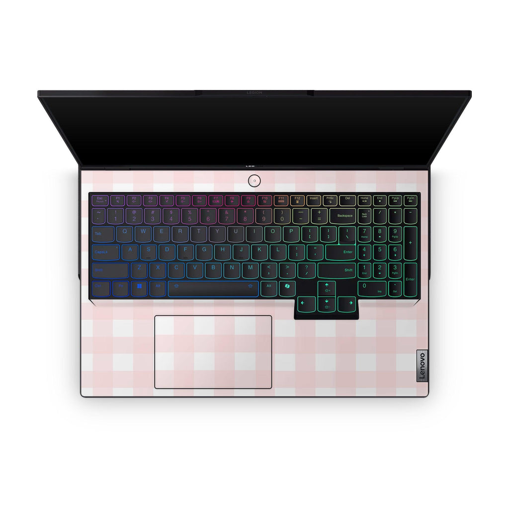 Pink Gingham Lenovo Skin Interior