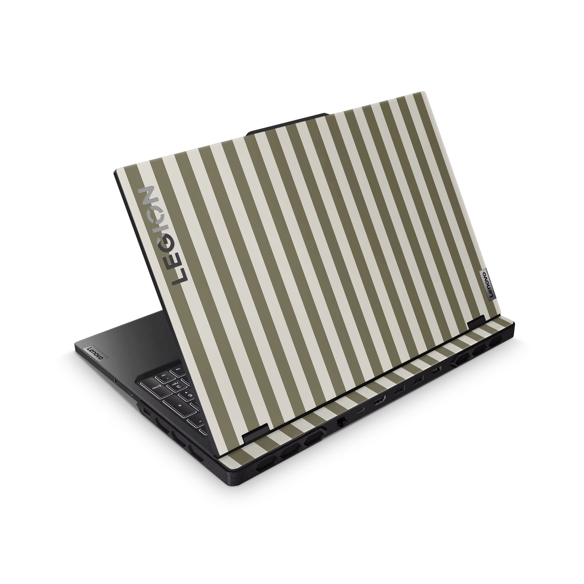 Olive Stripe Lenovo Skin Top Coverage