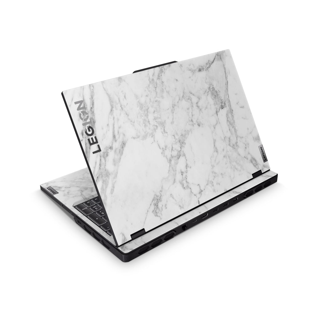 White Marble Lenovo Skin Full Coverage