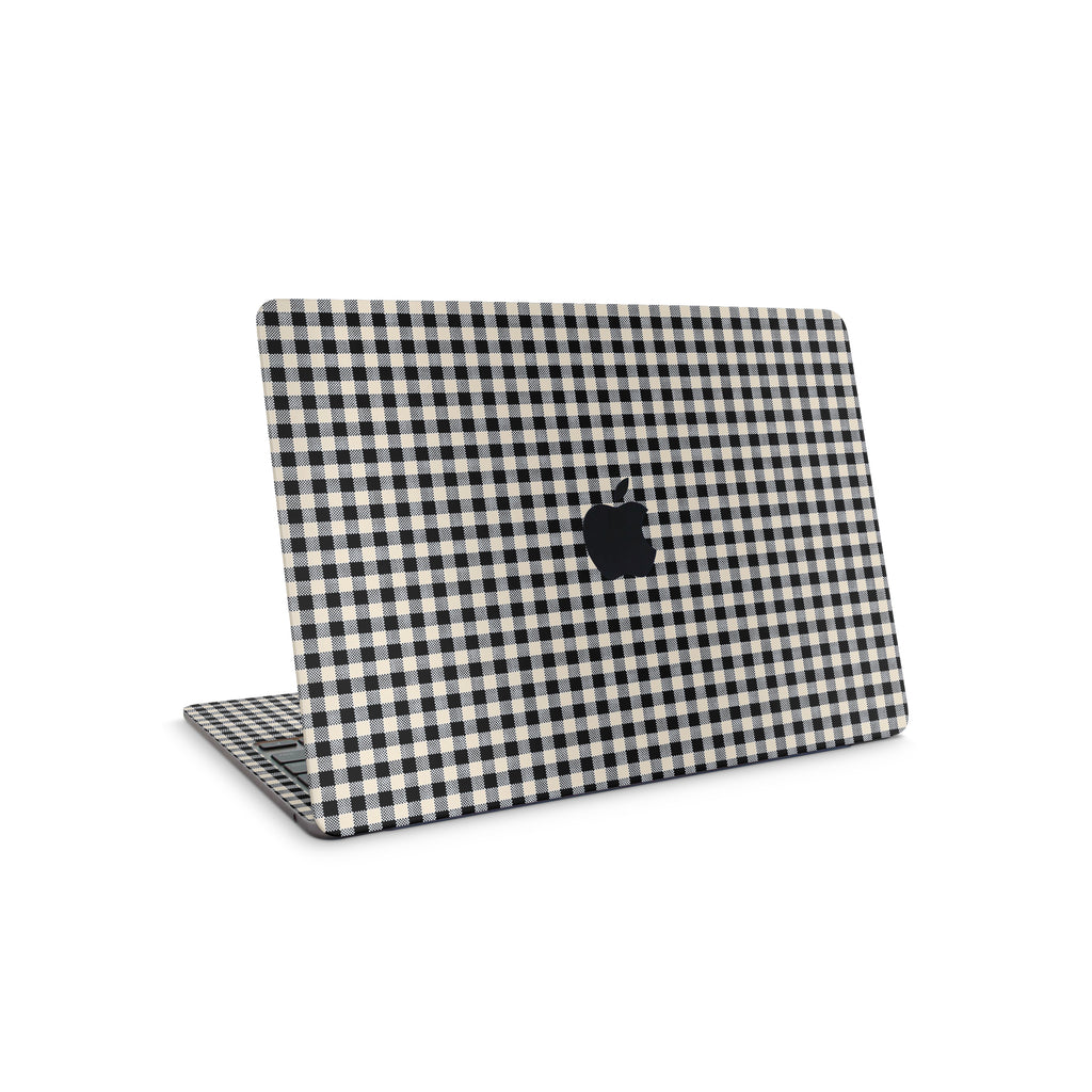 Black Gingham MacBook Skin + Case