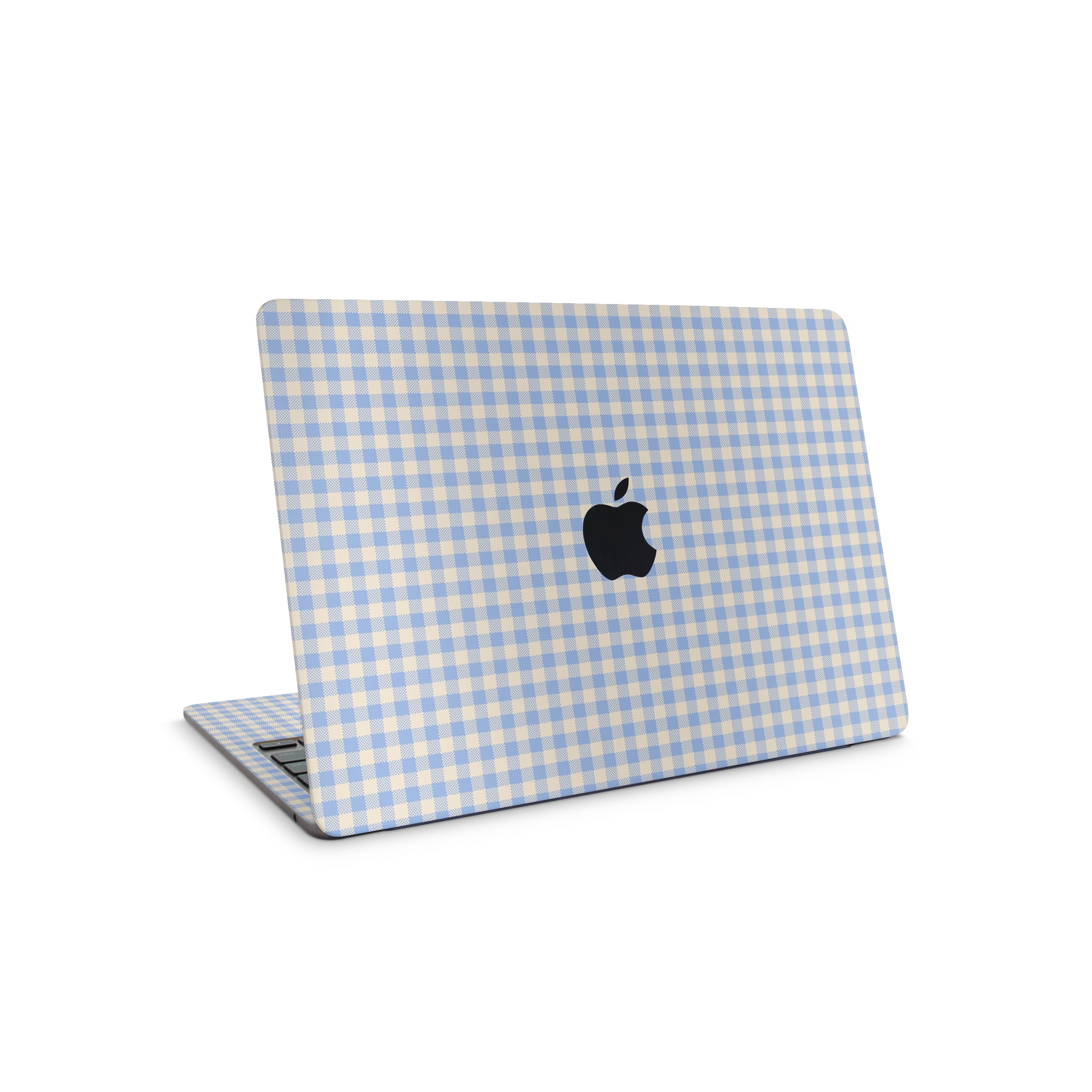 Blue Gingham MacBook Skin + Case