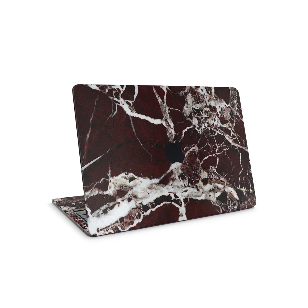 Burgundy Marble MacBook Skin + Case
