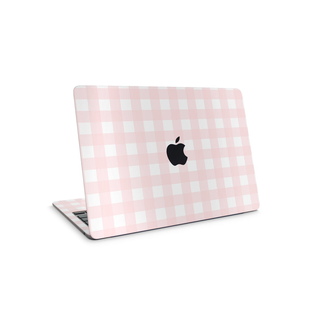 Pink Gingham MacBook Skin + Case