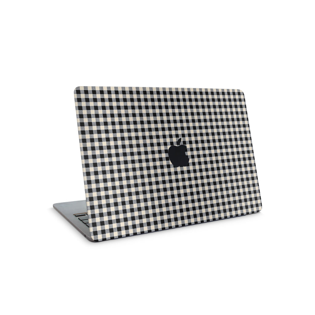 Black Gingham MacBook Skin + Case
