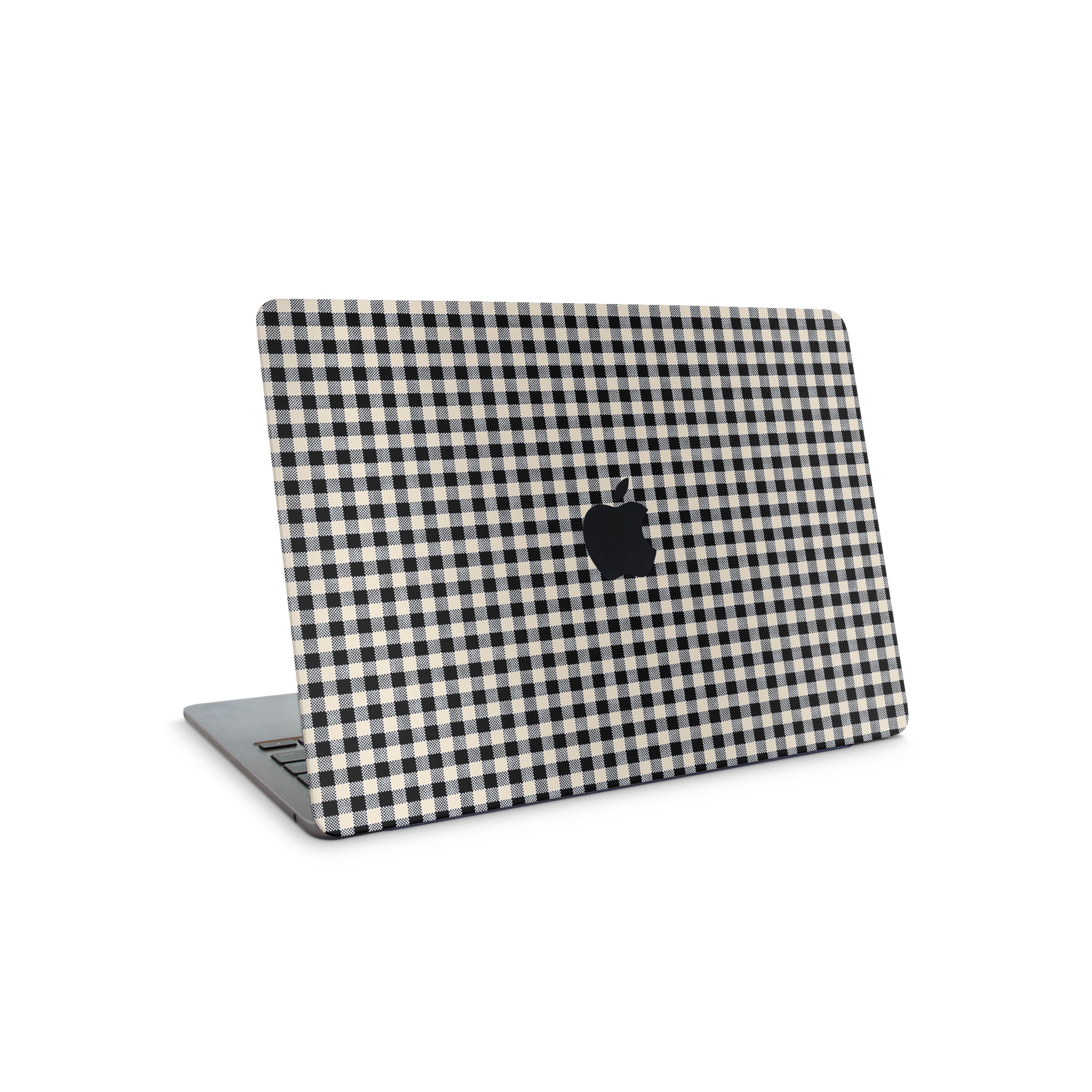 Black Gingham MacBook Skin + Case
