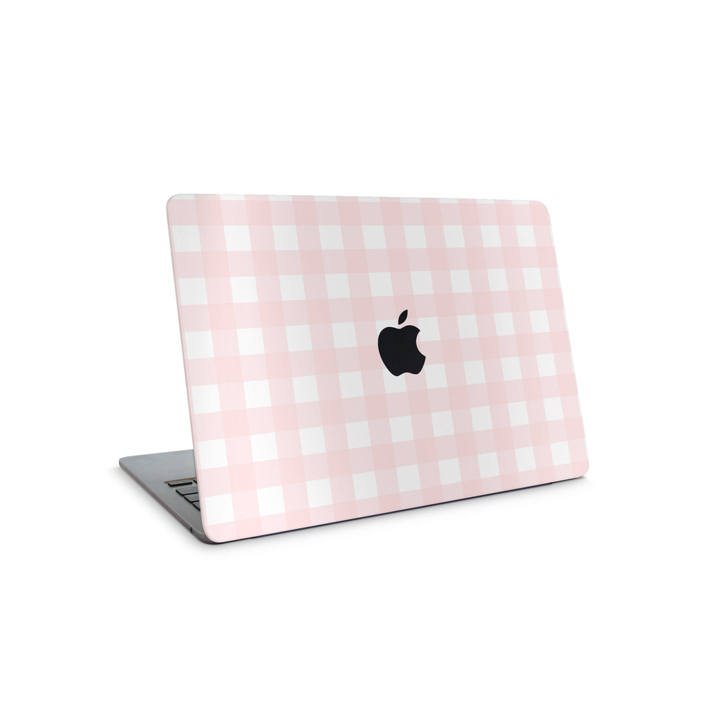 Pink Gingham MacBook Skin + Case