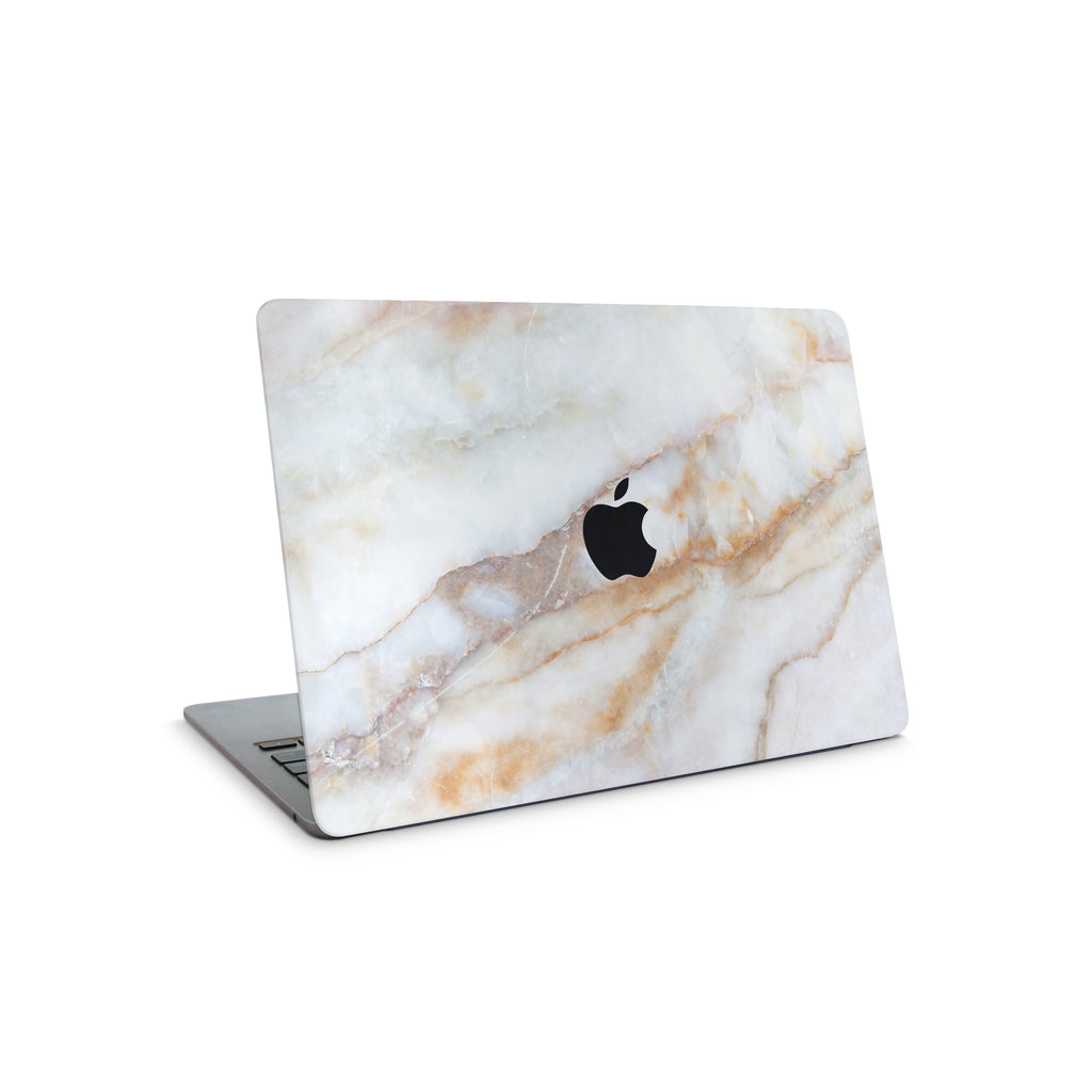Vanilla Marble MacBook Skin + Case