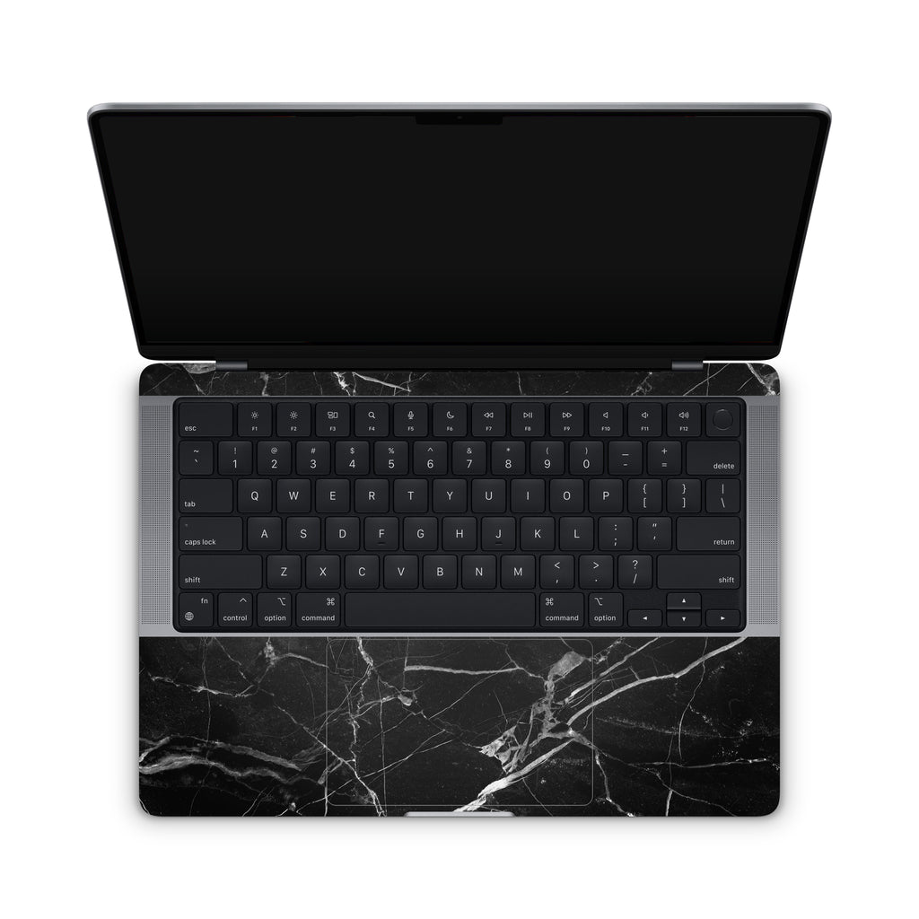 Black Hyper Marble MacBook Skin + Case
