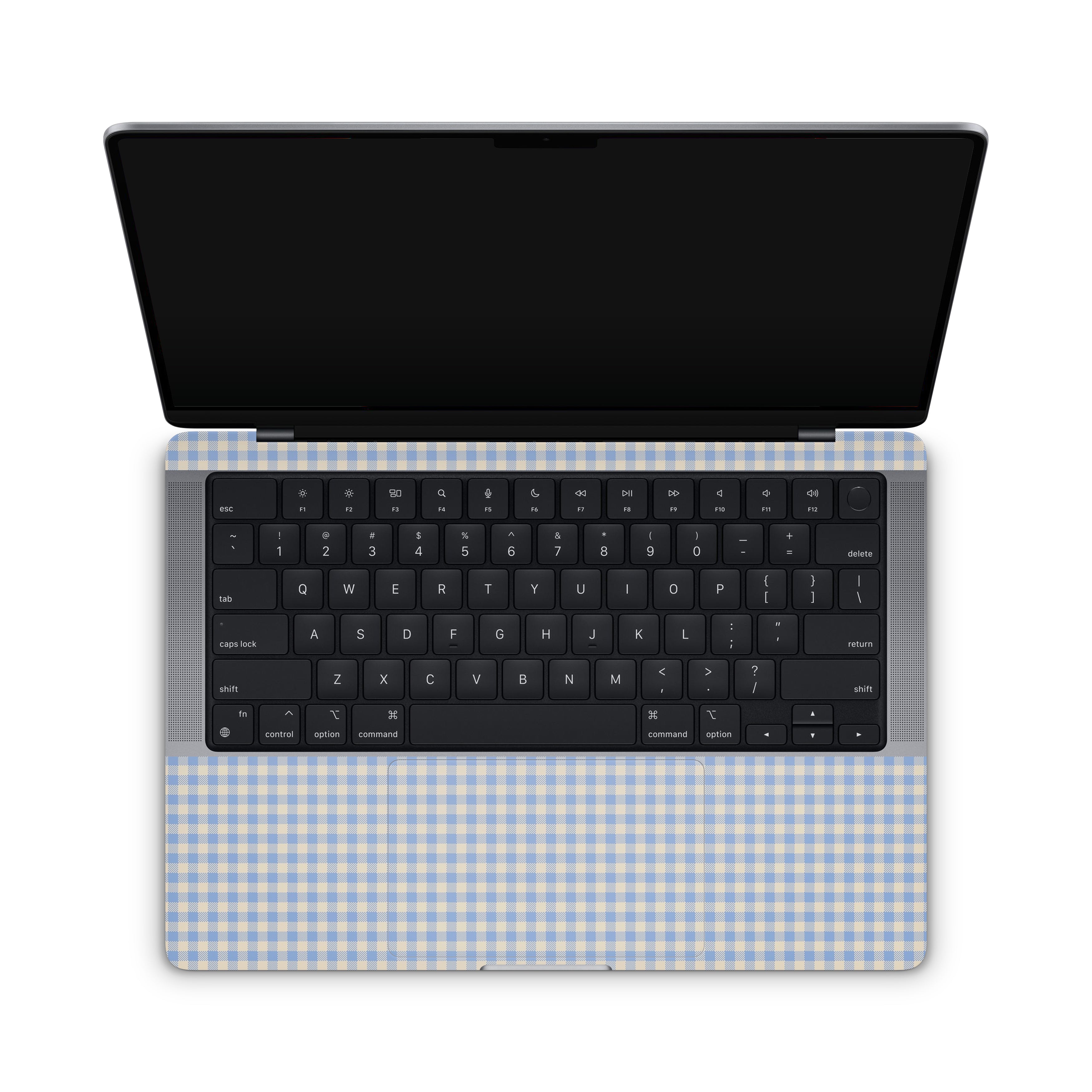 Blue Gingham MacBook Skin + Case