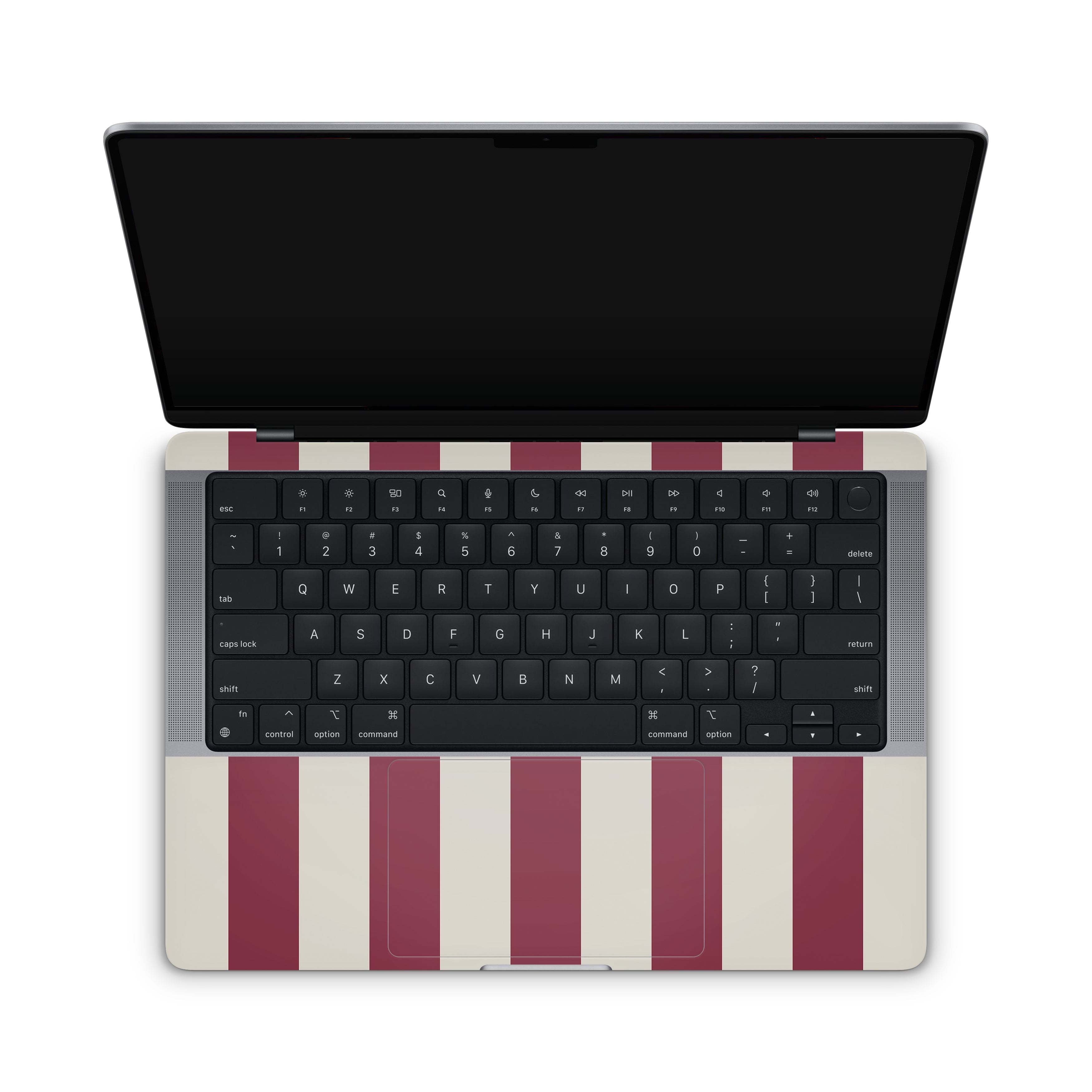 Cranberry Stripe MacBook Skin + Case