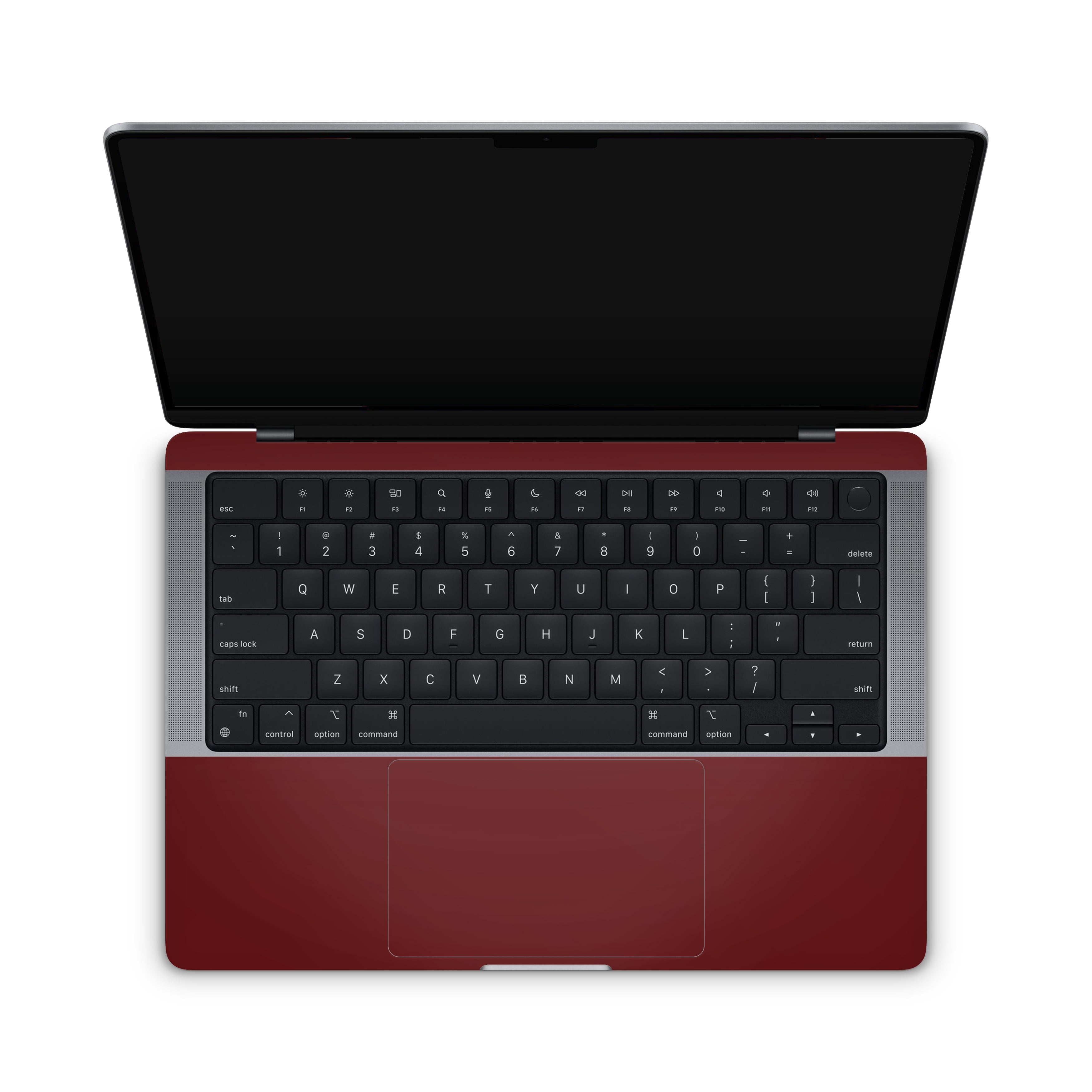 Deep Red MacBook Skin + Case