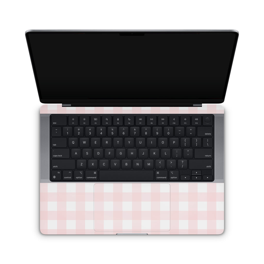 Pink Gingham MacBook Skin + Case